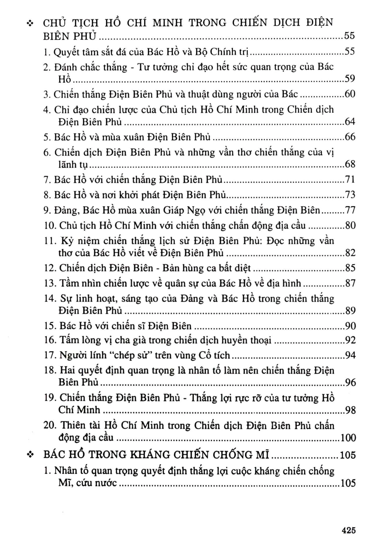 Mục lục chi tiết trang 1 sách Hồ Chí Minh - con người và thời đại dấu ấn trong lòng dân tộc