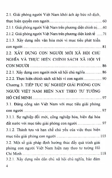 Mục lục chi tiết trang 1 sách Hồ Chí Minh với sự nghiệp giải phóng con người Việt Nam