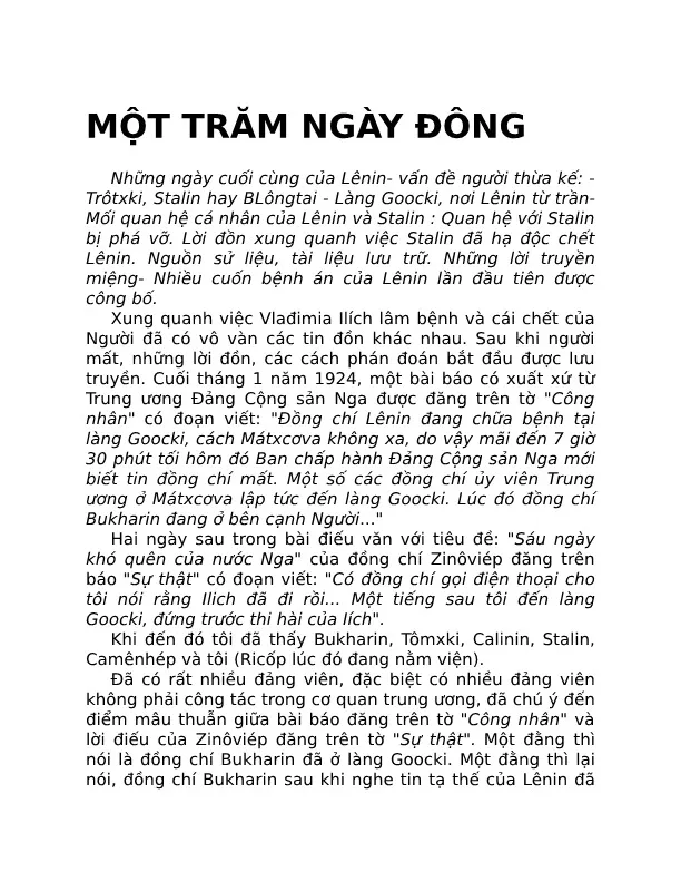 Mục lục chi tiết trang 3 sách Hồ sơ mật Liên Xô