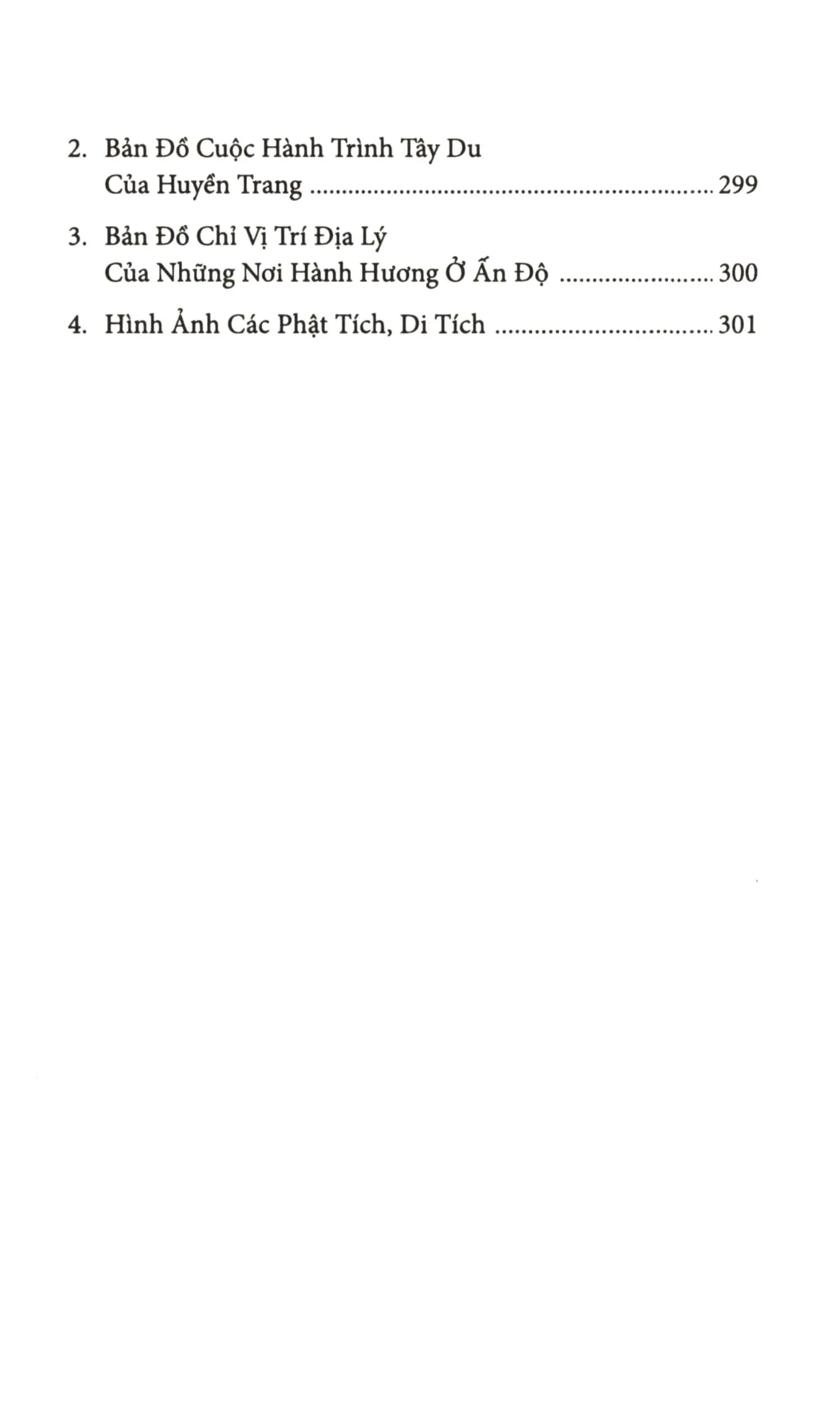 Mục lục chi tiết trang 3 sách Hướng dẫn hành hương về xứ phật
