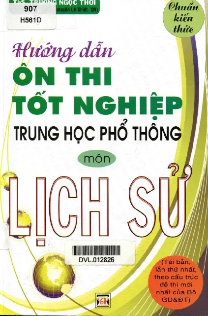 Ảnh bìa của Sách Hướng dẫn ôn thi Tốt nghiệp THPT môn Lịch Sử