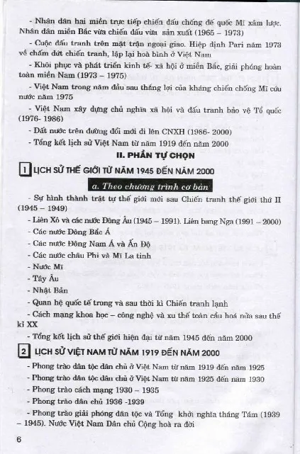 Mục lục chi tiết trang 3 sách Hướng dẫn ôn thi Tốt nghiệp THPT môn Lịch Sử