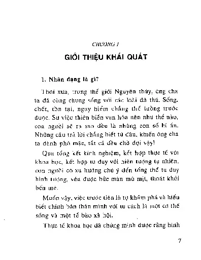 Mục lục chi tiết trang 3 sách Khoa học nhân dạng