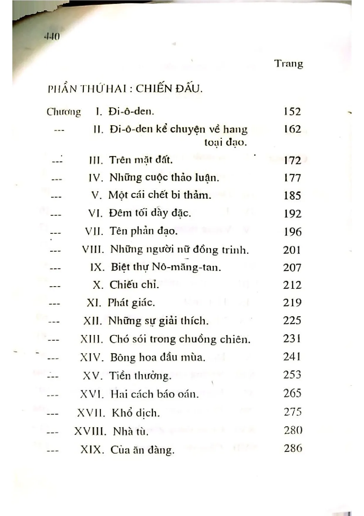 Mục lục chi tiết trang 1 sách Truyện Pha - Bi - Ô - La hay Giáo hội hầm mộ