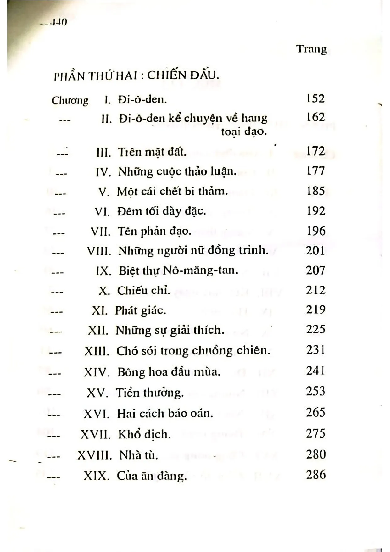 Mục lục chi tiết trang 3 sách Truyện Pha - Bi - Ô - La hay Giáo hội hầm mộ
