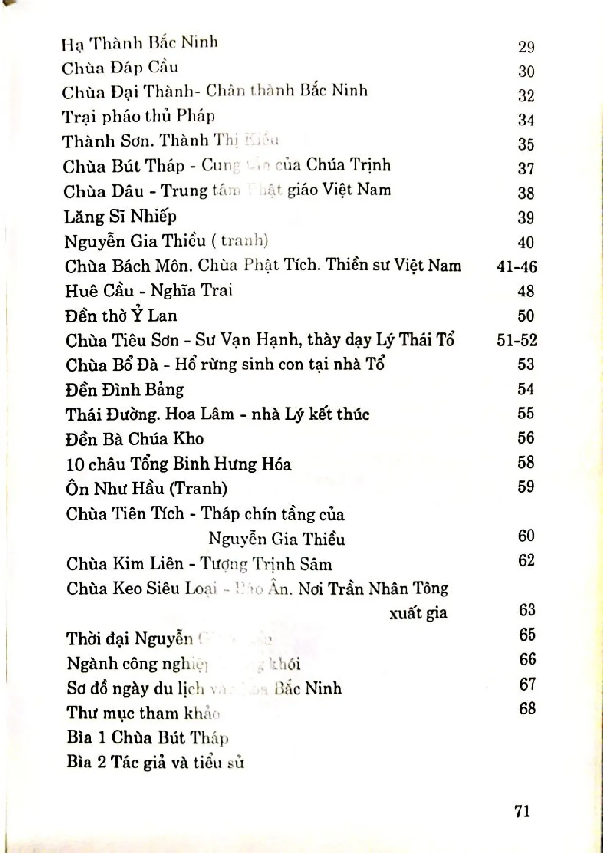 Mục lục chi tiết trang 1 sách Bắc Ninh làng cũ quê xưa, chiếc nôi của nền văn hóa Việt Nam