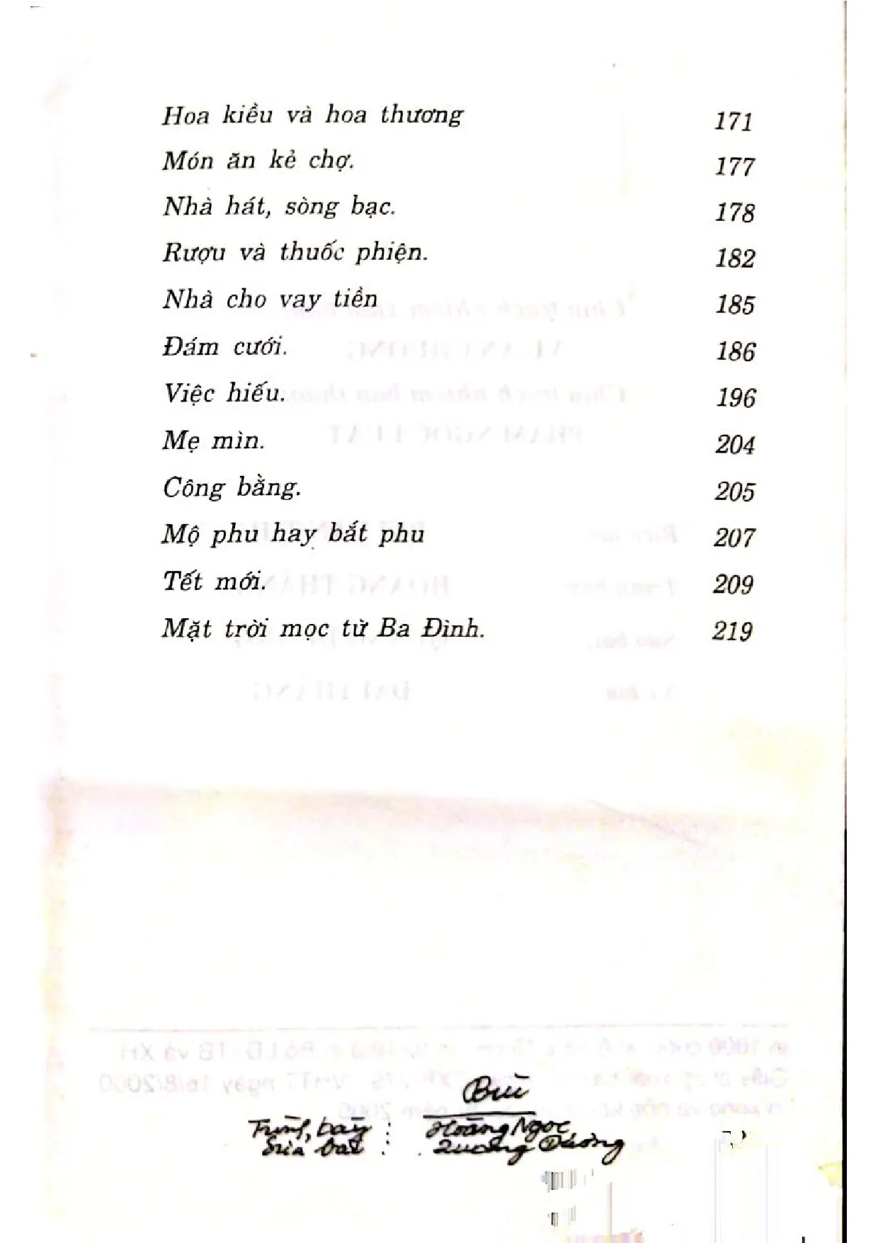 Mục lục chi tiết trang 1 sách Phố phường Hà Nội xưa