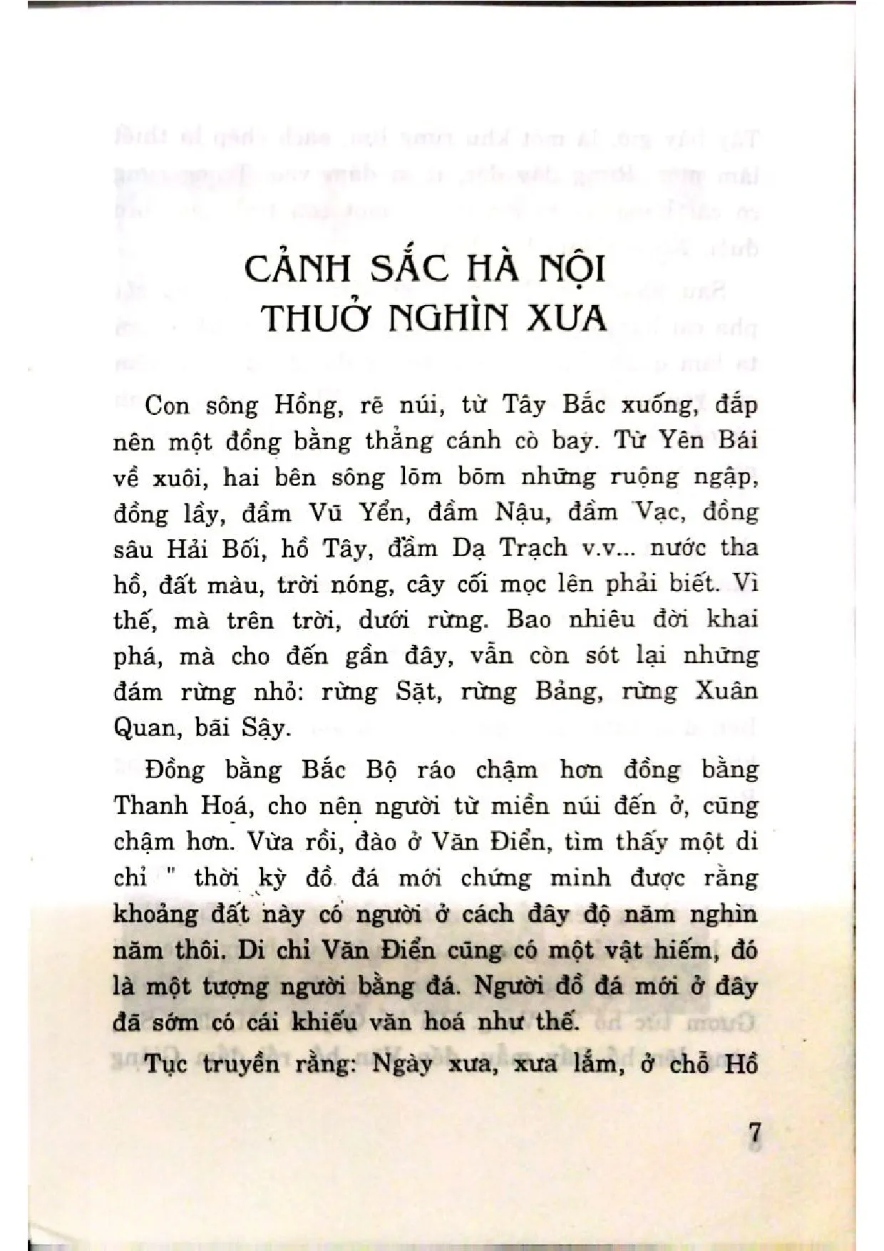Nội dung trang phụ bản giới thiệu sách Phố phường Hà Nội xưa