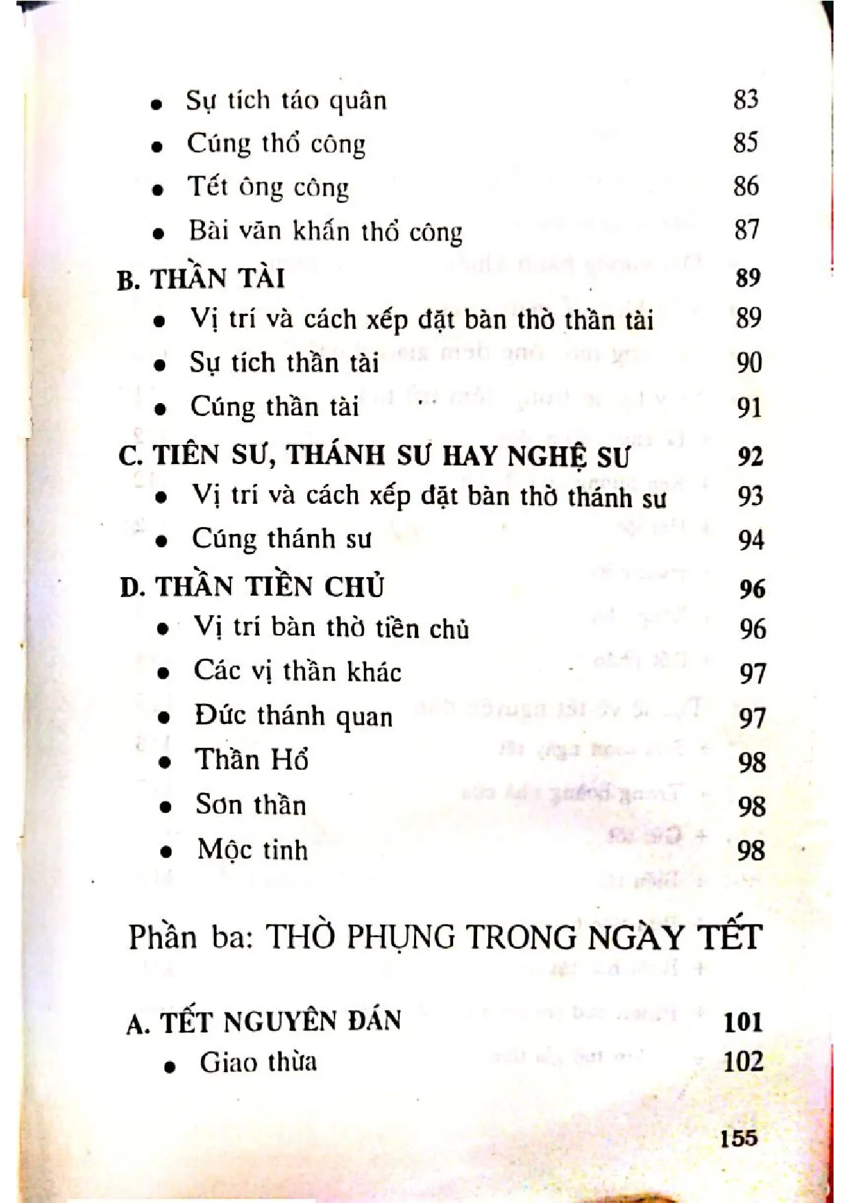 Mục lục chi tiết trang 3 sách Phong tục thờ cúng tổ tiên trong gia đình Việt Nam