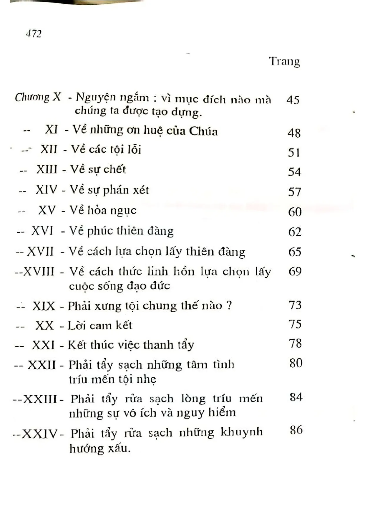 Mục lục chi tiết trang 1 sách Dẫn vào đời sống đạo đức của thánh Phanxico Sale