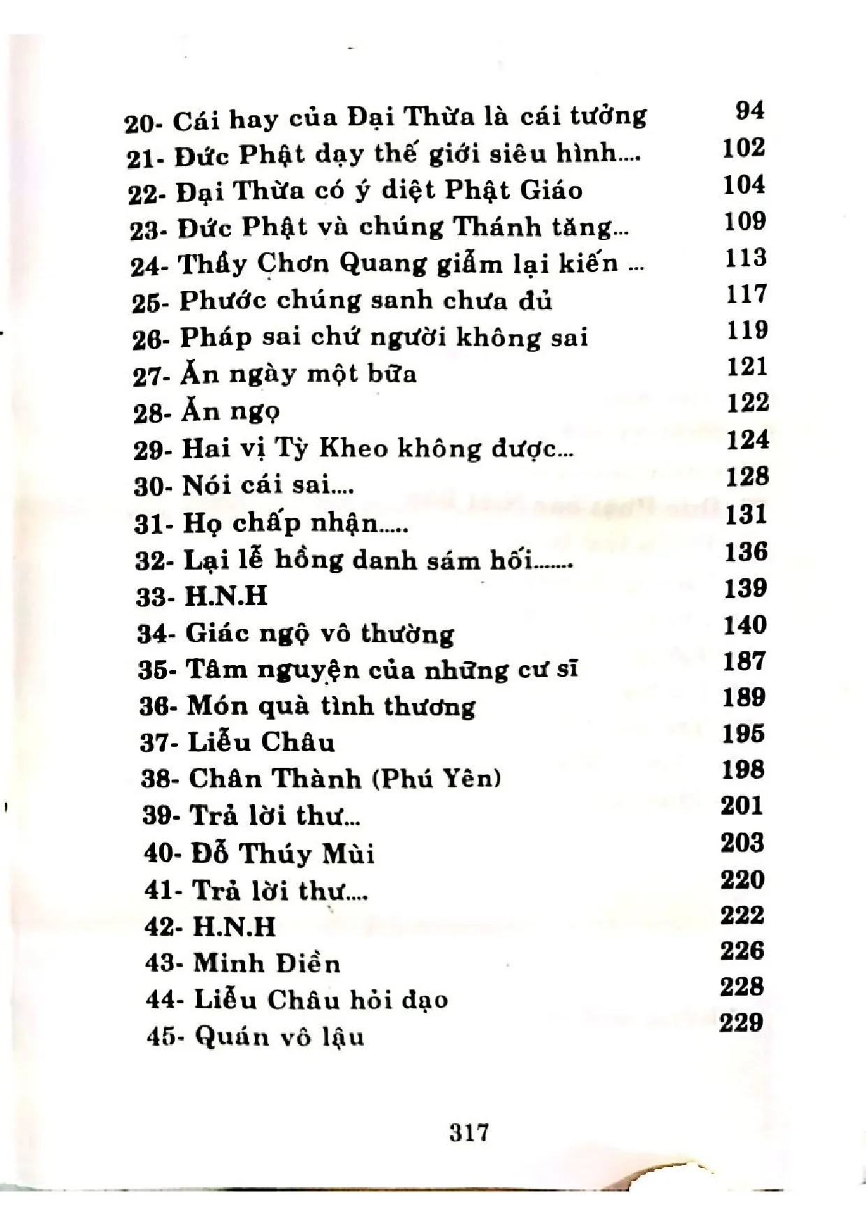 Mục lục chi tiết trang 1 sách Giáo án tu tập cho người cư sĩ vì chánh phật pháp tập 3,