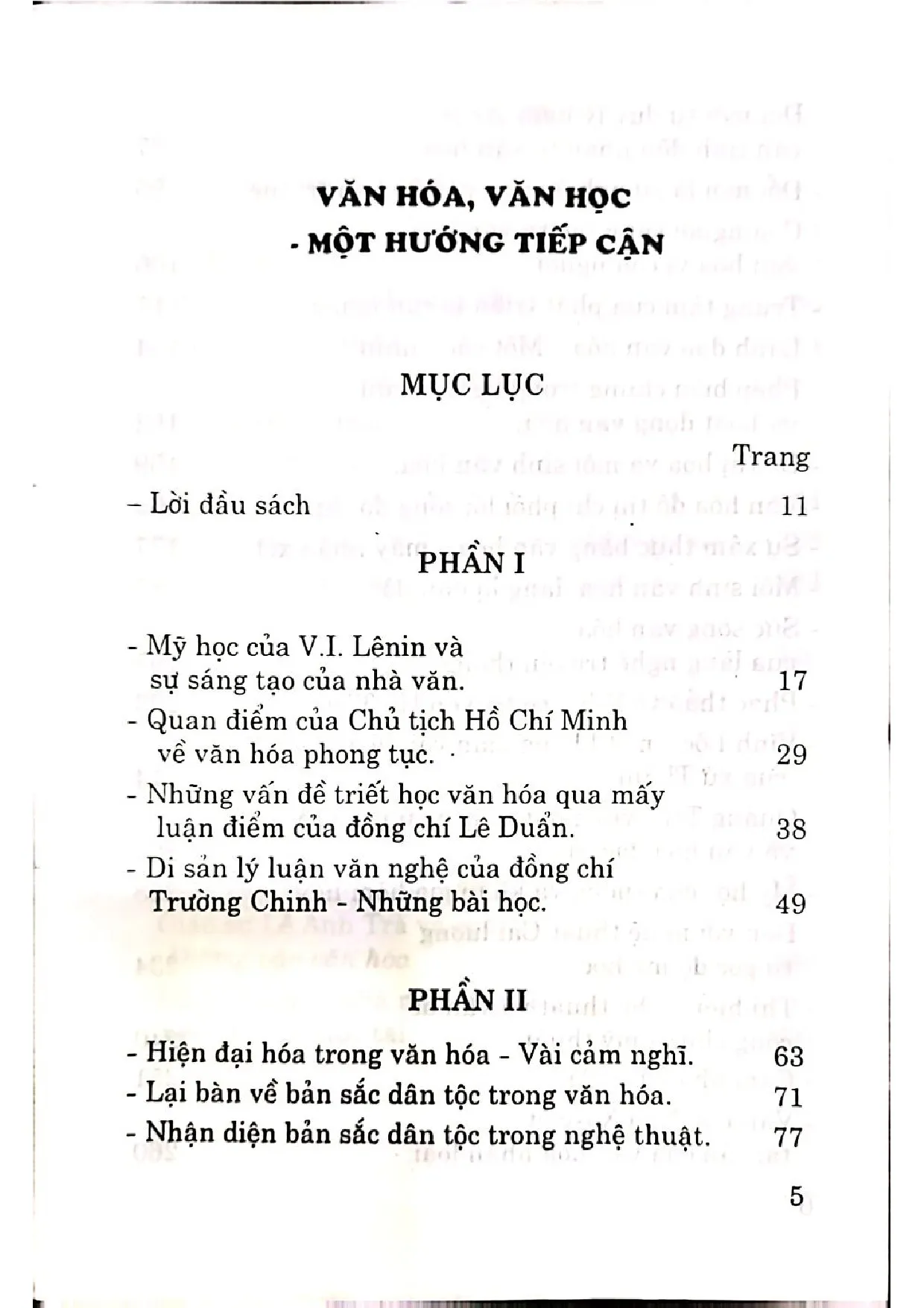 Trang bìa chính thức sách Văn hóa văn học một hướng tiếp cận