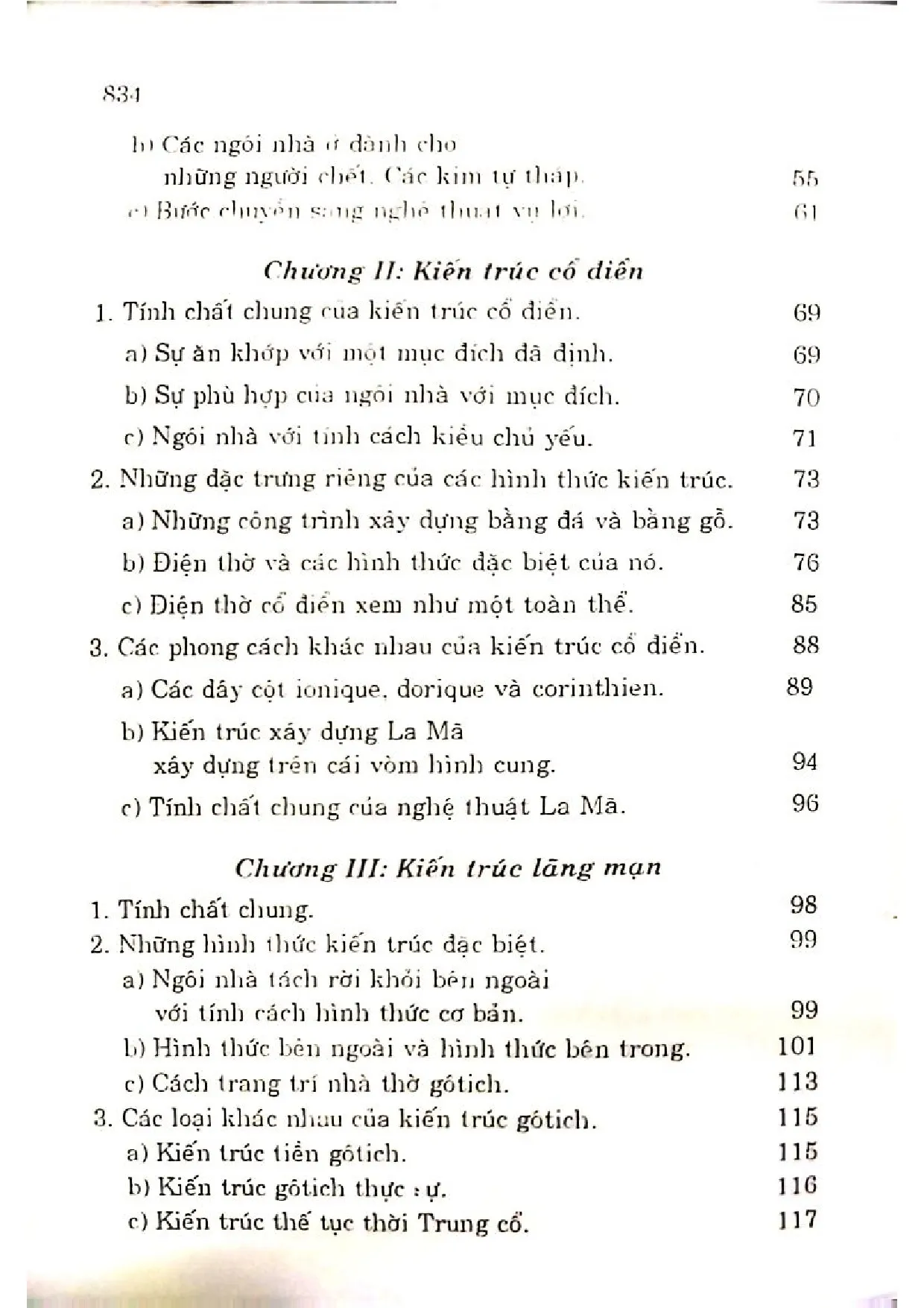 Mục lục chi tiết trang 1 sách Heghen mỹ học tập 2