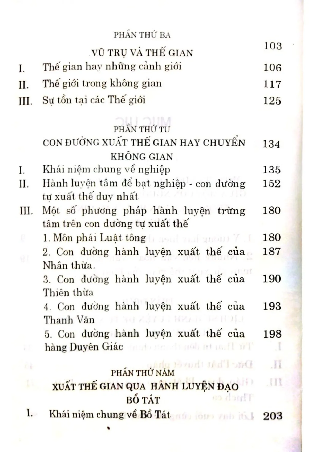 Mục lục chi tiết trang 1 sách Xuất thế trong cảm quan dân gian