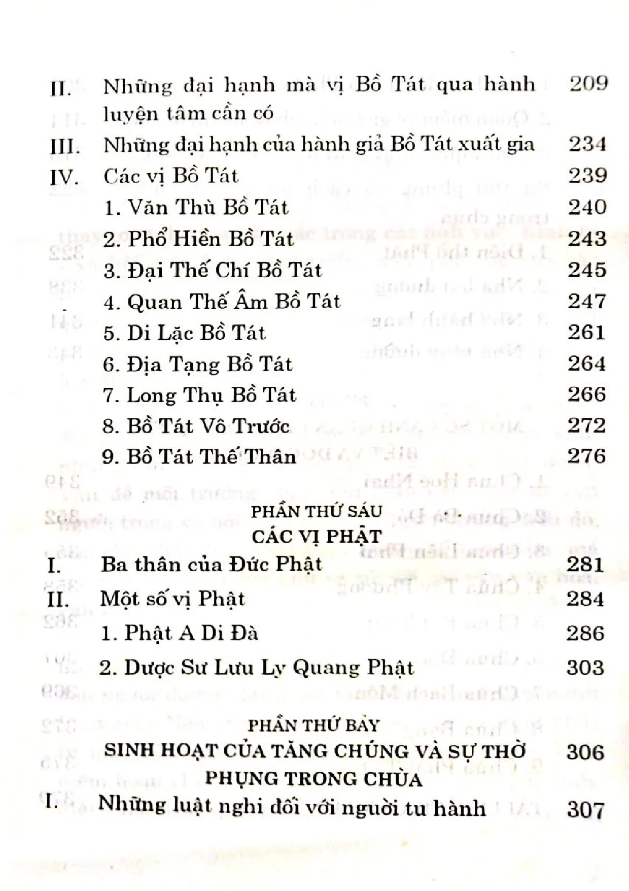 Mục lục chi tiết trang 2 sách Xuất thế trong cảm quan dân gian