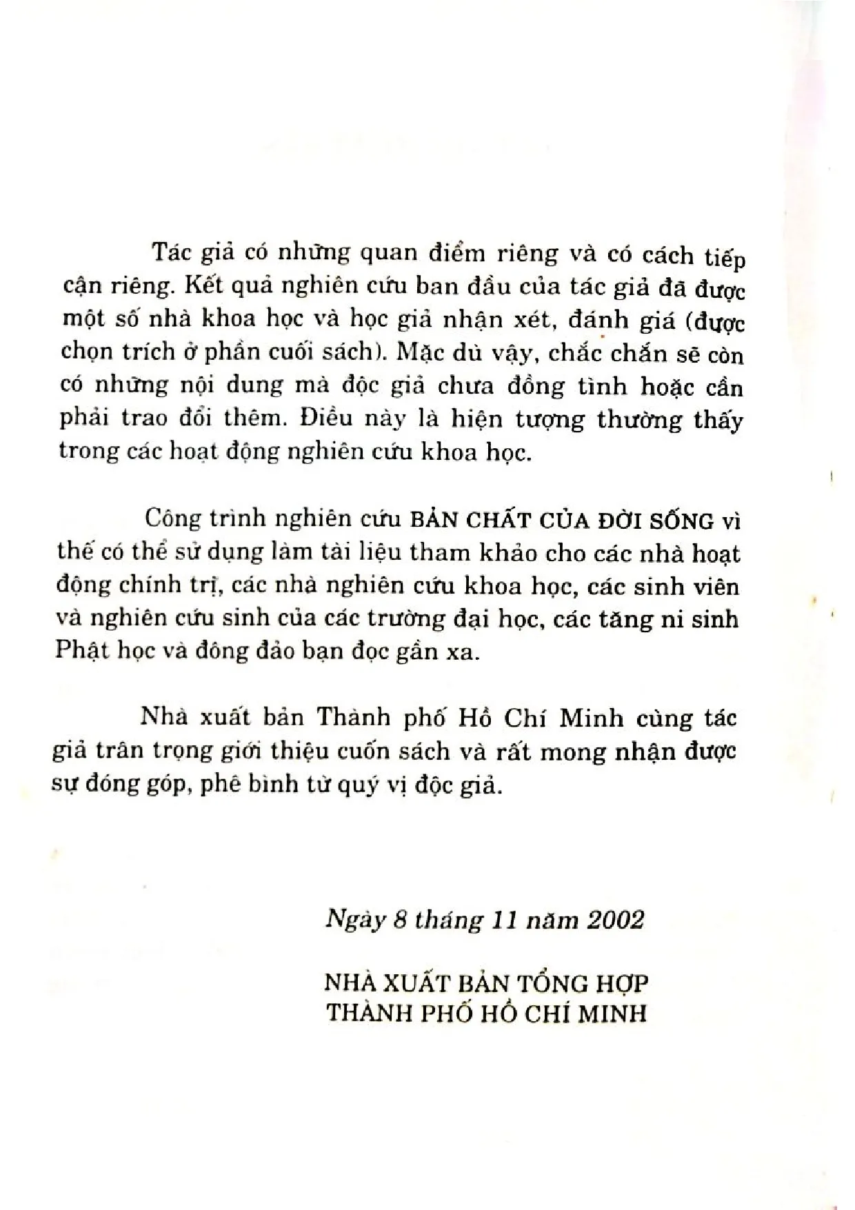 Nội dung mục lục và hình ảnh sách Bản chất của đời sống - Trang 6
