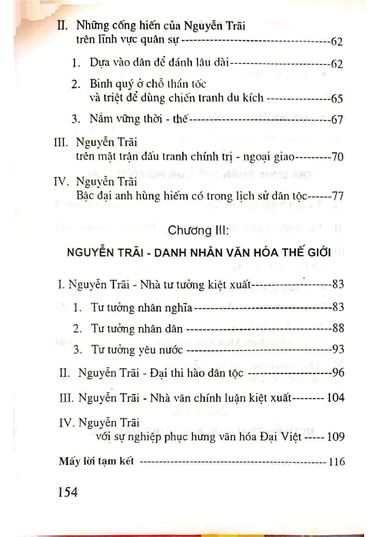 Mục lục chi tiết trang 2 sách Nguyễn Trãi