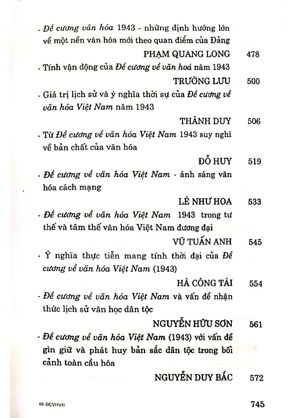 Nội dung mục lục và hình ảnh sách Đề cương về chặng đường văn hóa 60 năm - Trang 6
