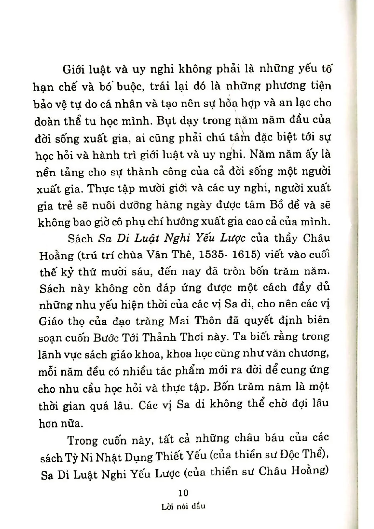 Mục lục chi tiết trang 2 sách Bước tới thảnh thơi giới luật và uy nghi của các vị Sa di