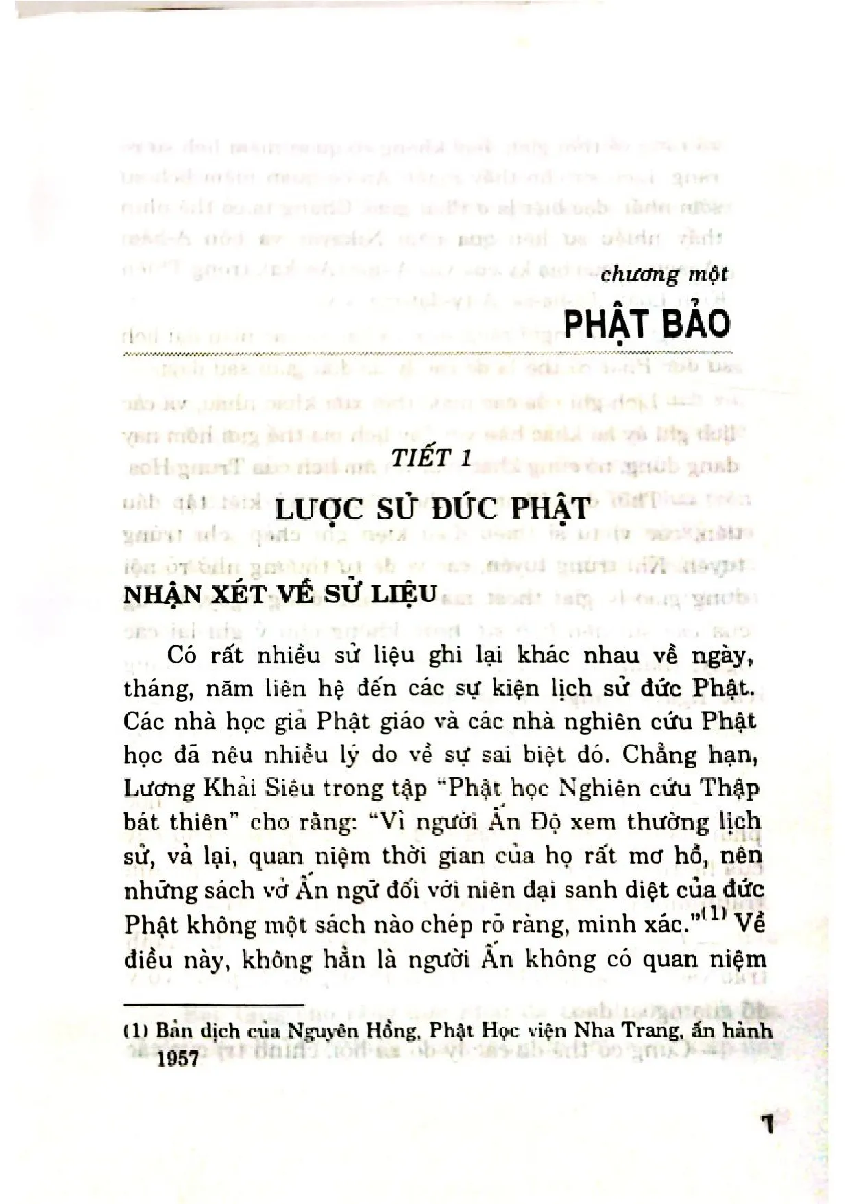 Nội dung trang phụ bản giới thiệu sách Phật học khái luận