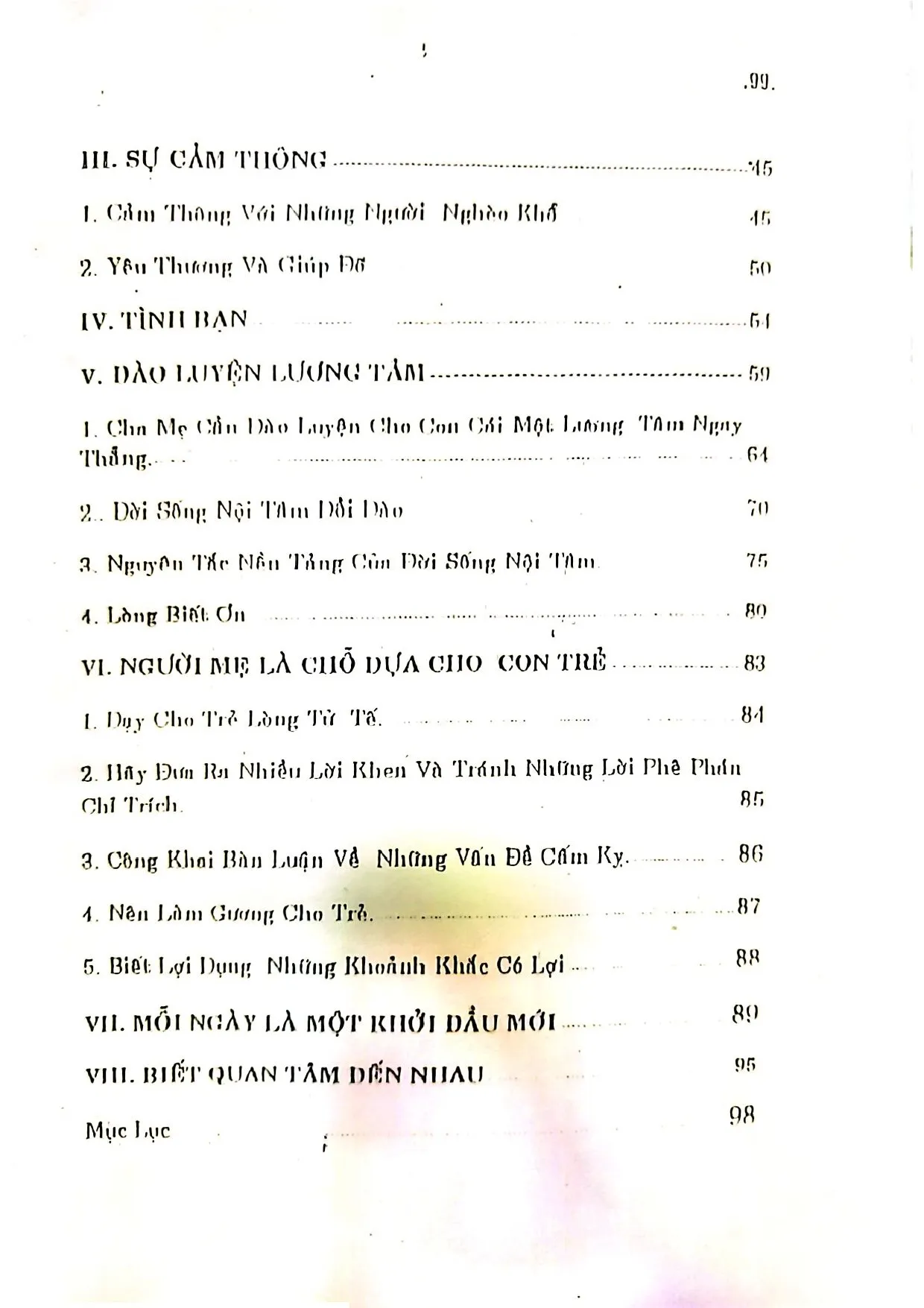 Mục lục chi tiết trang 1 sách Phút cầu nguyện cuối ngày, tập 1