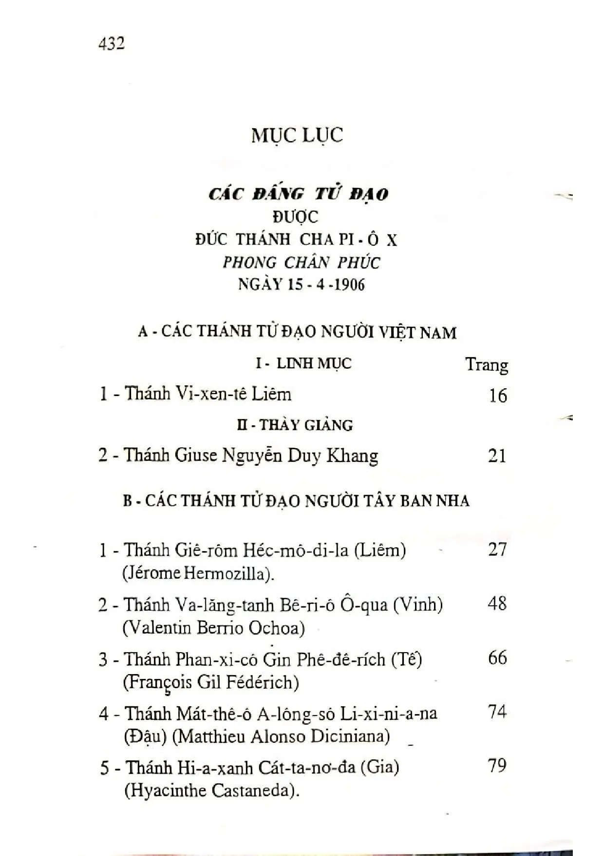 Trang bìa chính thức sách Sách truyện các thánh tử đạo Việt Nam, tập 2