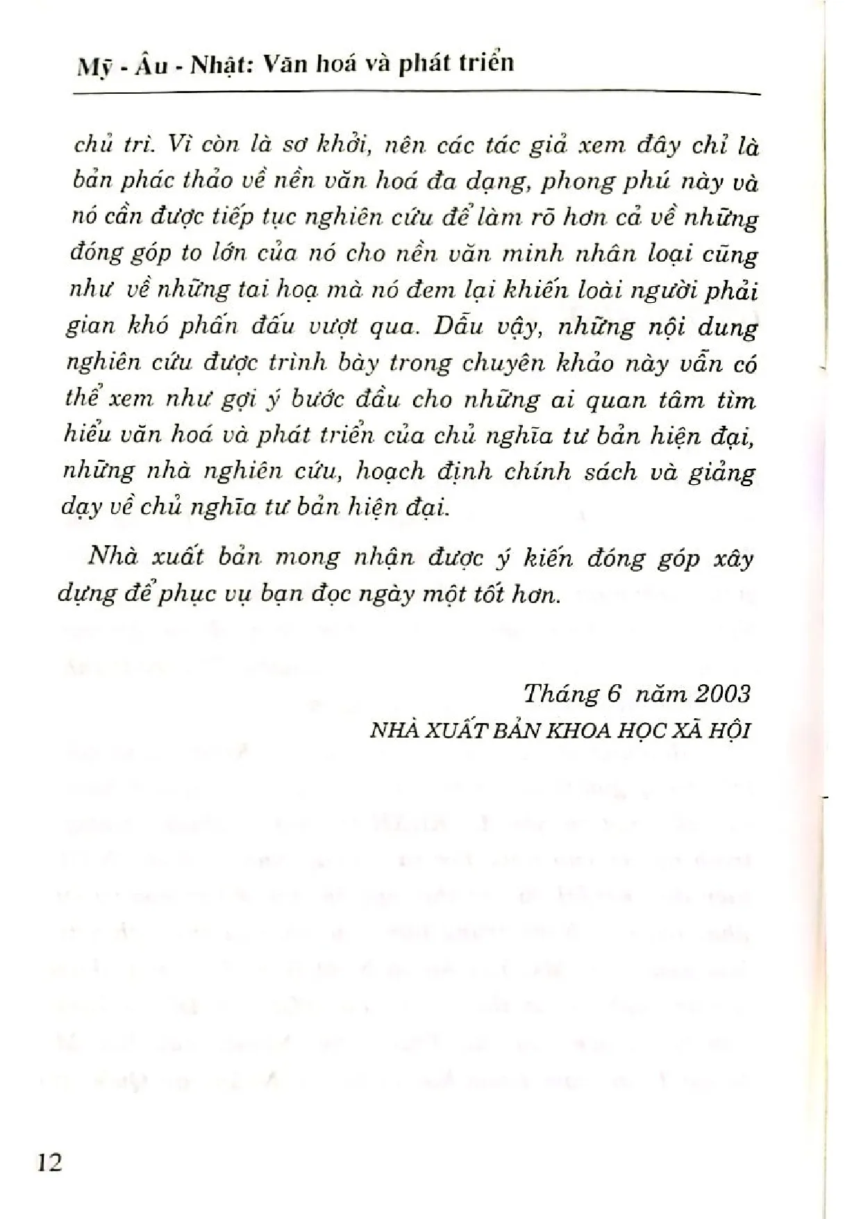 Nội dung mục lục và hình ảnh sách Mỹ - Âu - Nhật văn hóa và phát triển vv - Trang 6