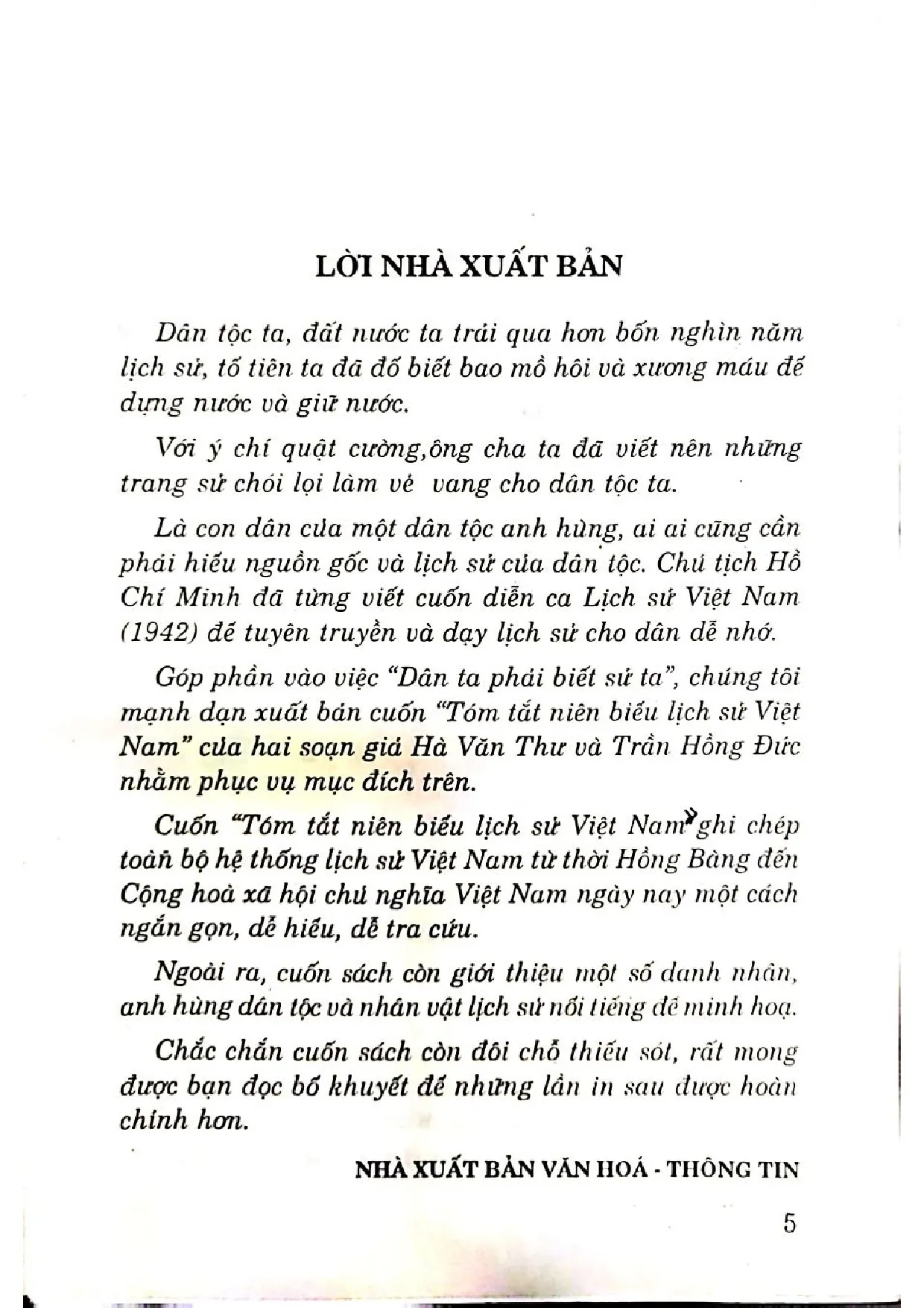 Mục lục chi tiết trang 2 sách Tóm tắt niên biểu lịch sử Việt Nam