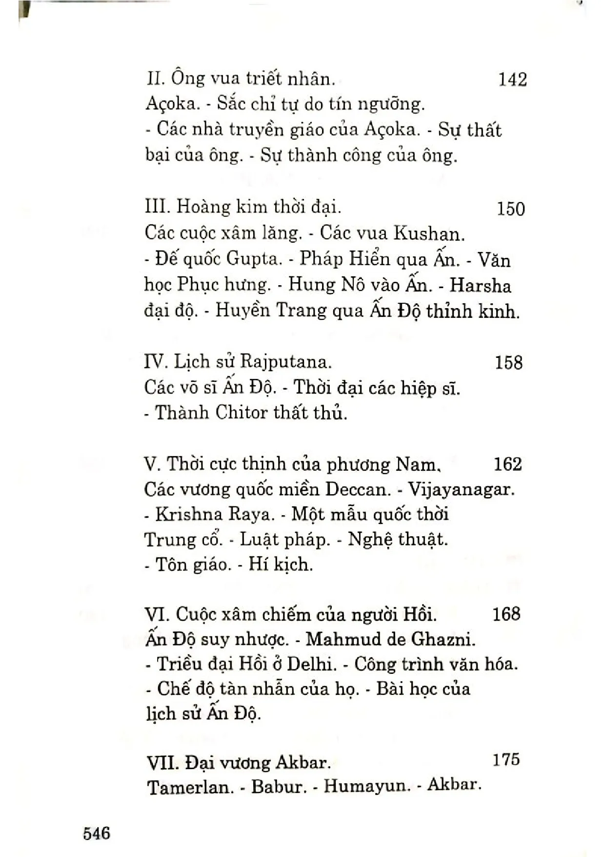 Mục lục chi tiết trang 3 sách Lịch sử văn minh Ấn Độ