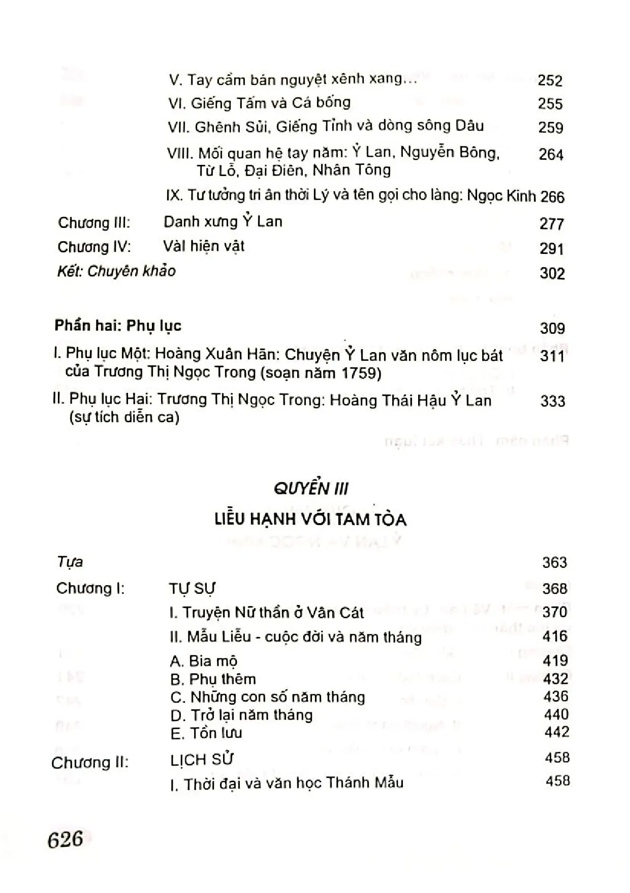 Mục lục chi tiết trang 2 sách Văn hóa thánh mẫu