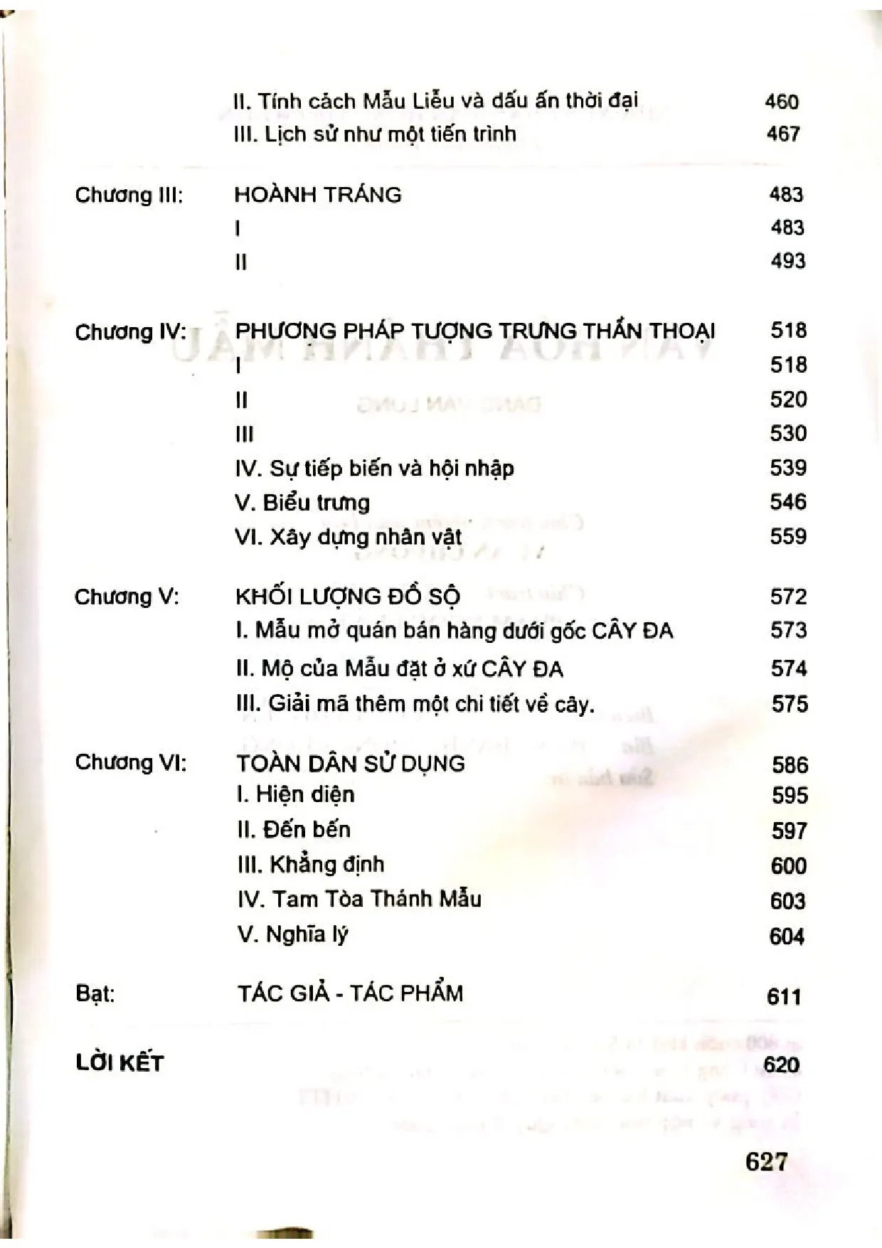 Mục lục chi tiết trang 3 sách Văn hóa thánh mẫu