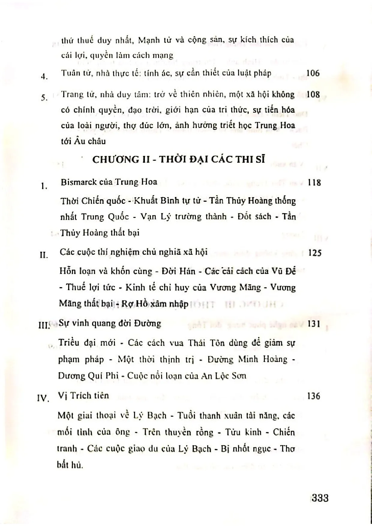 Mục lục chi tiết trang 2 sách Lịch sử văn minh Trung Hoa