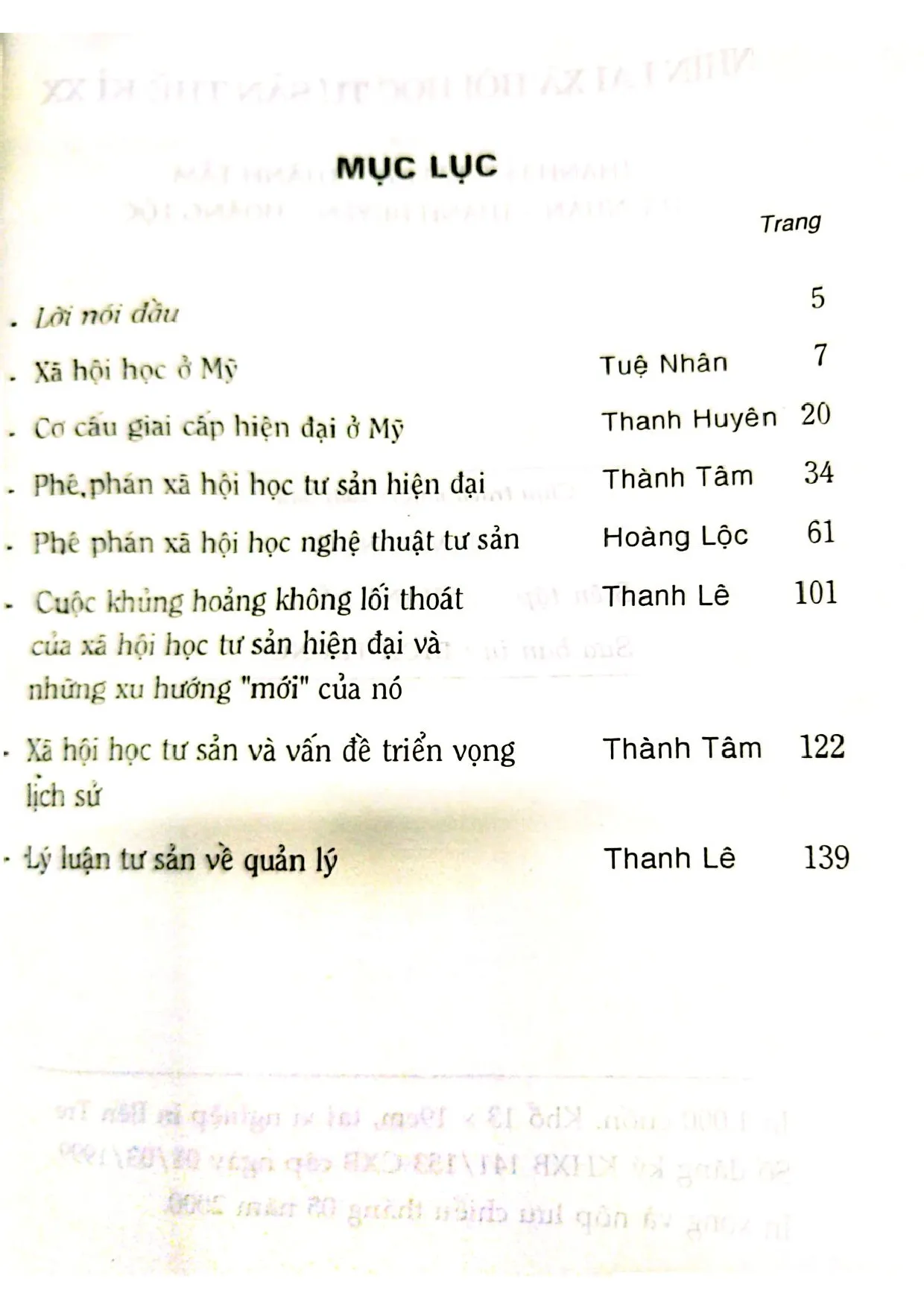 Trang bìa chính thức sách Nhìn lại xã hội học tư sản thế kỷ XX