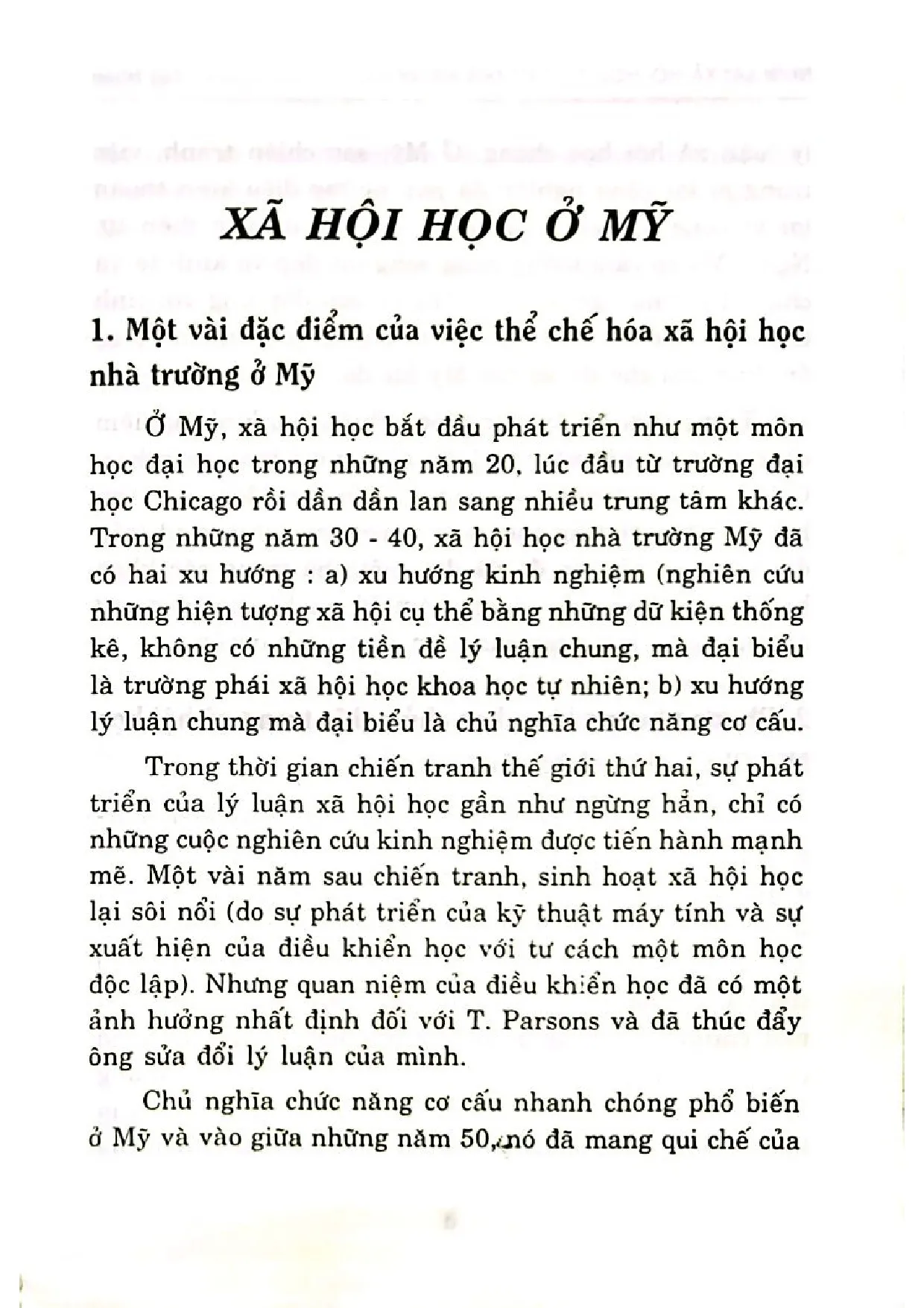 Mục lục chi tiết trang 3 sách Nhìn lại xã hội học tư sản thế kỷ XX
