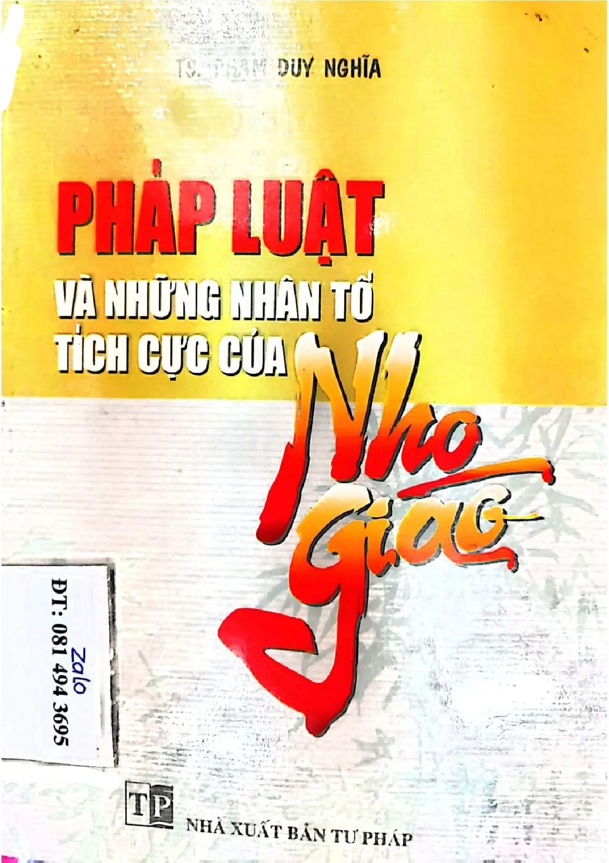 Ảnh bìa của Pháp luật và những nhân tố tích cực của nho giáo