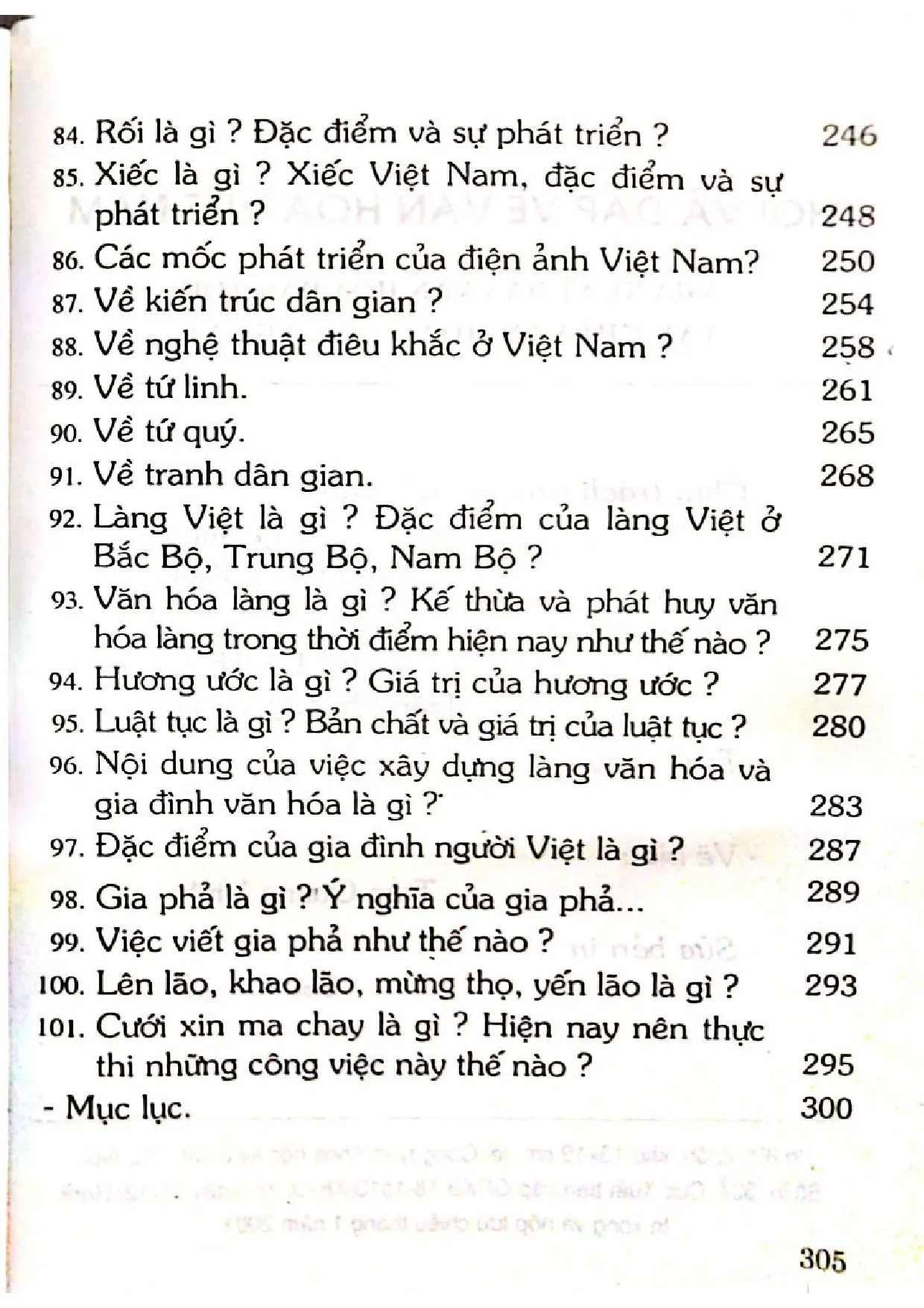 Nội dung mục lục và hình ảnh sách Hỏi và đáp về văn hóa Việt Nam - Trang 5