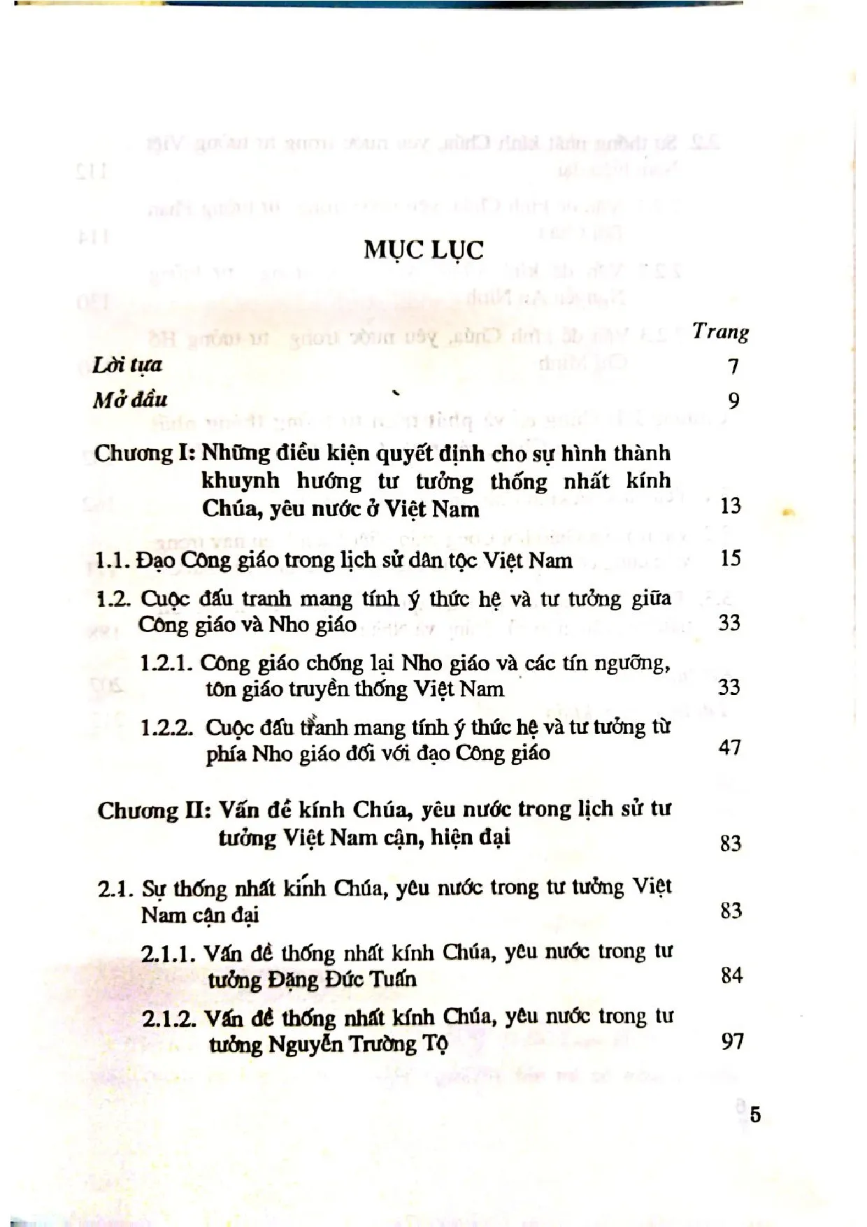 Trang bìa chính thức sách Sự thống nhất giữa chúa và yêu nước trong lịch sử tư tưởng Việt Nam thời cận, hiện đại