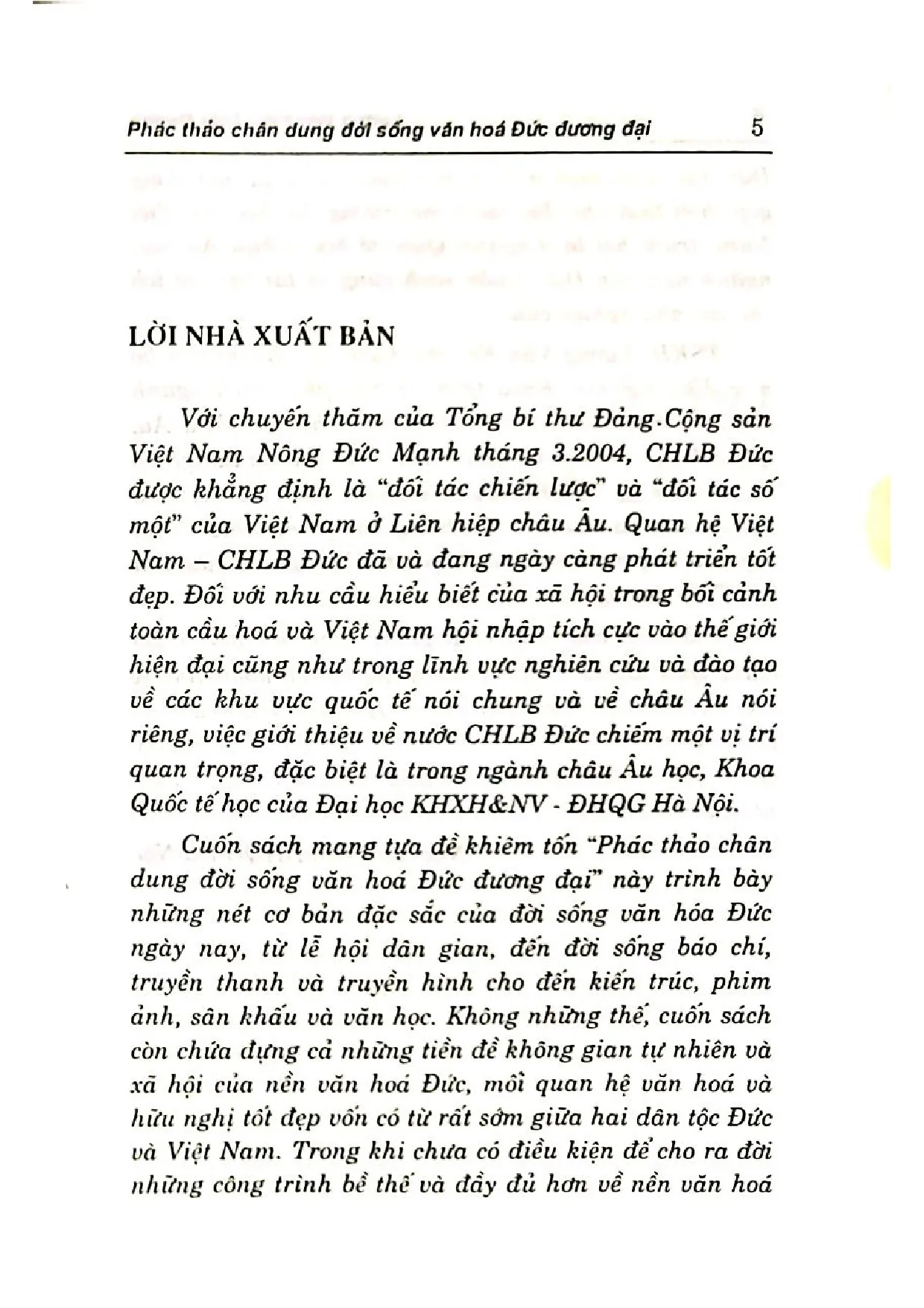 Nội dung trang phụ bản giới thiệu sách Phác thảo chân dung đời sống văn hóa Đức đương đại