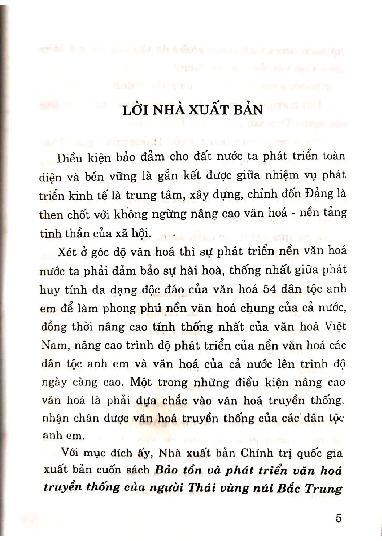 Mục lục chi tiết trang 3 sách Bảo tồn và phát triển văn hóa truyền thống của người Thái vùng núi Bắc trung bộ hiện nay