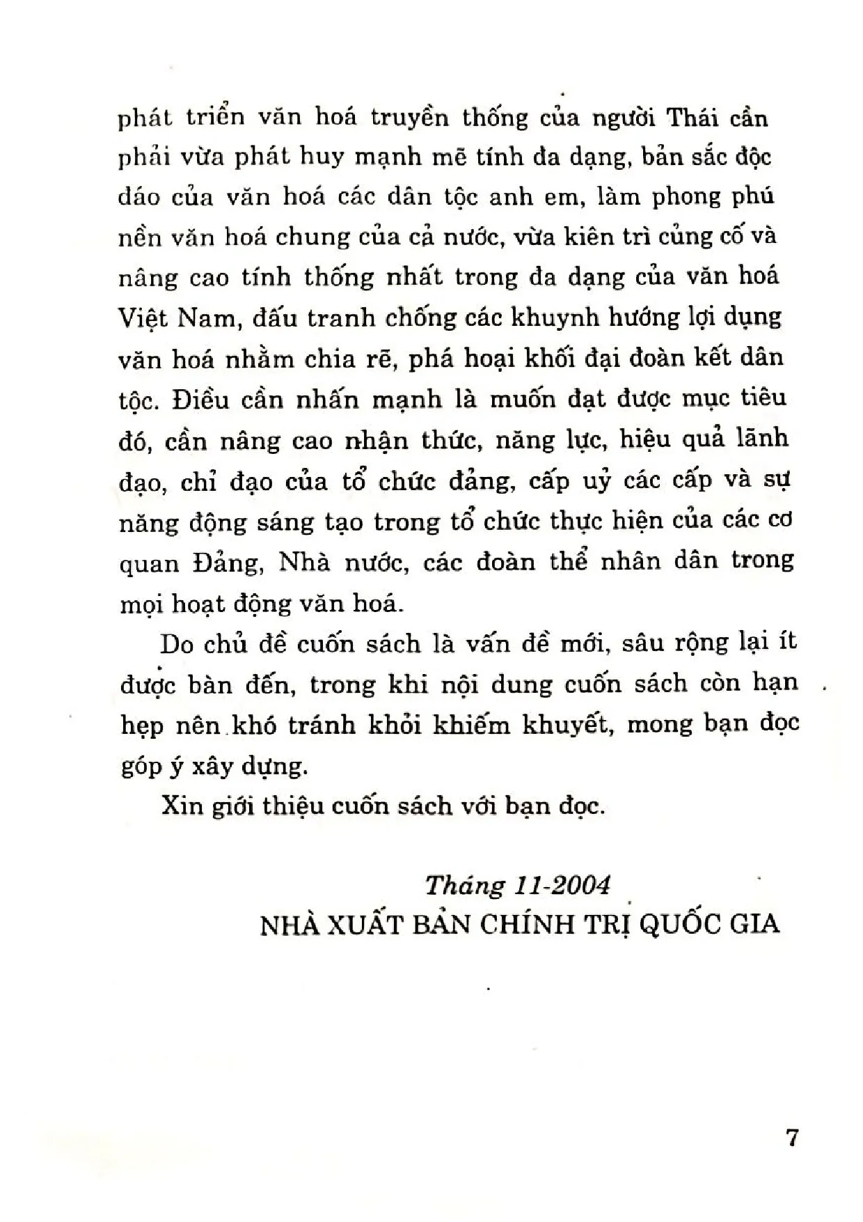 Nội dung mục lục và hình ảnh sách Bảo tồn và phát triển văn hóa truyền thống của người Thái vùng núi Bắc trung bộ hiện nay - Trang 5