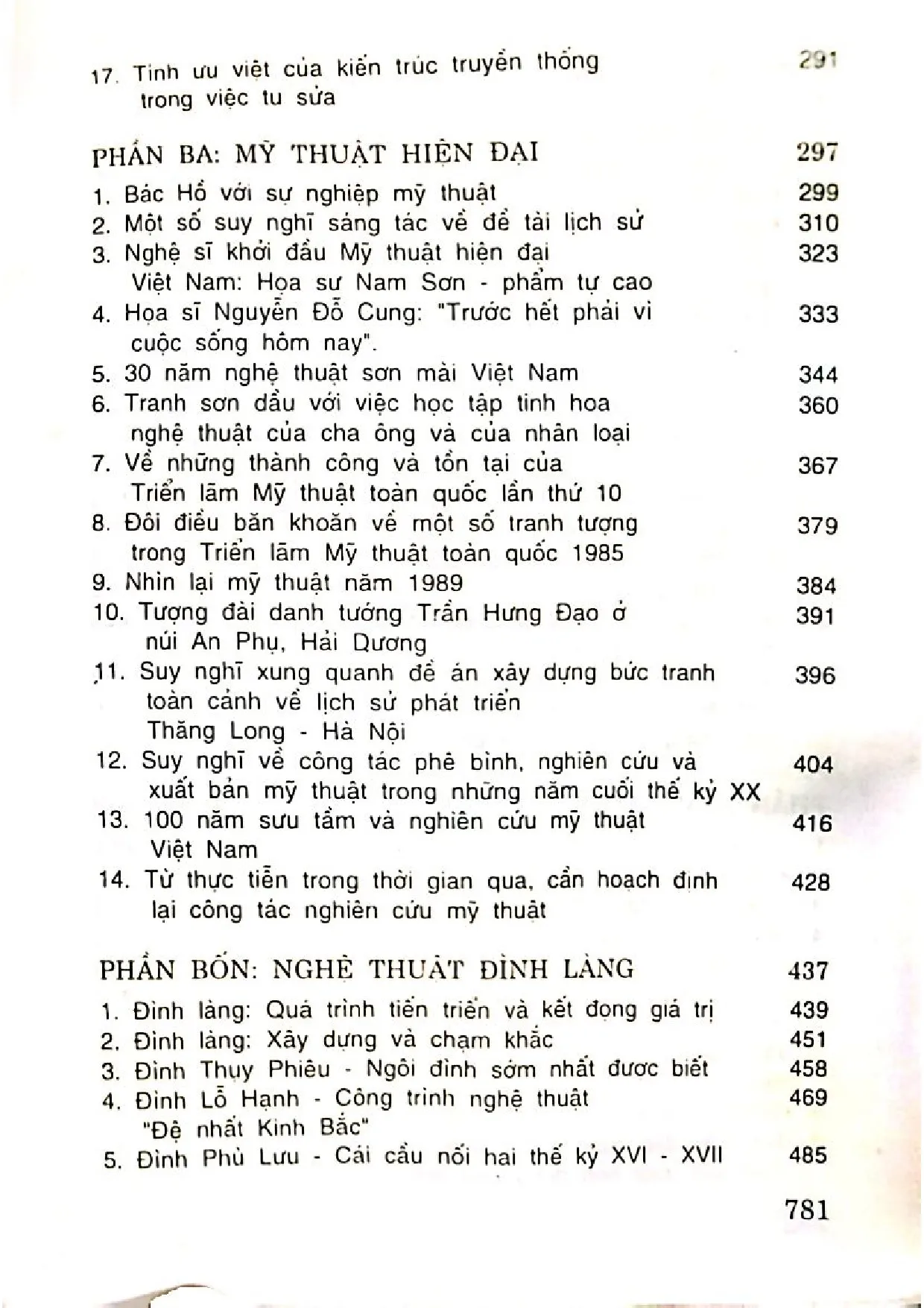 Mục lục chi tiết trang 2 sách Văn hóa Việt Nam nhìn từ mỹ thuật tập 1
