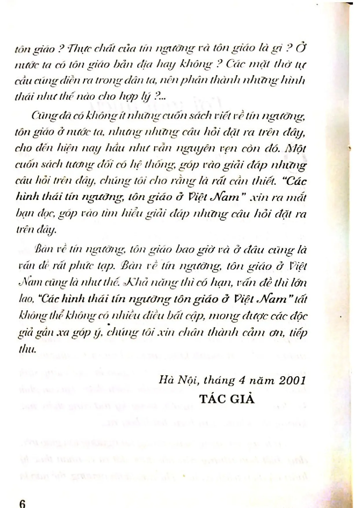 Nội dung mục lục và hình ảnh sách Các hình thái tín ngưỡng tôn giáo ở Việt Nam - Trang 6