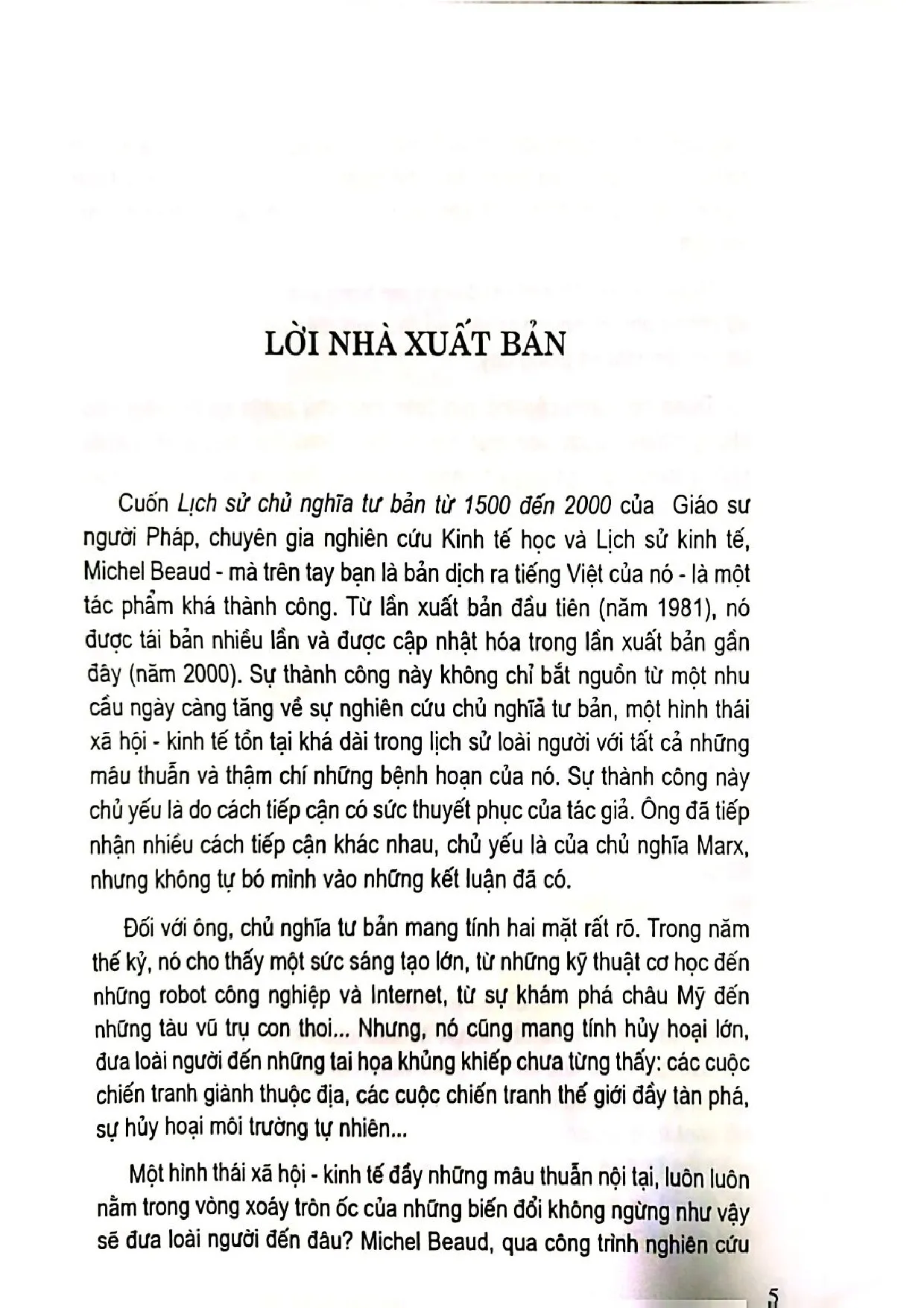 Nội dung mục lục và hình ảnh sách Lịch sử chủ nghĩa tư bản từ 1500 đến 2000 - Trang 5
