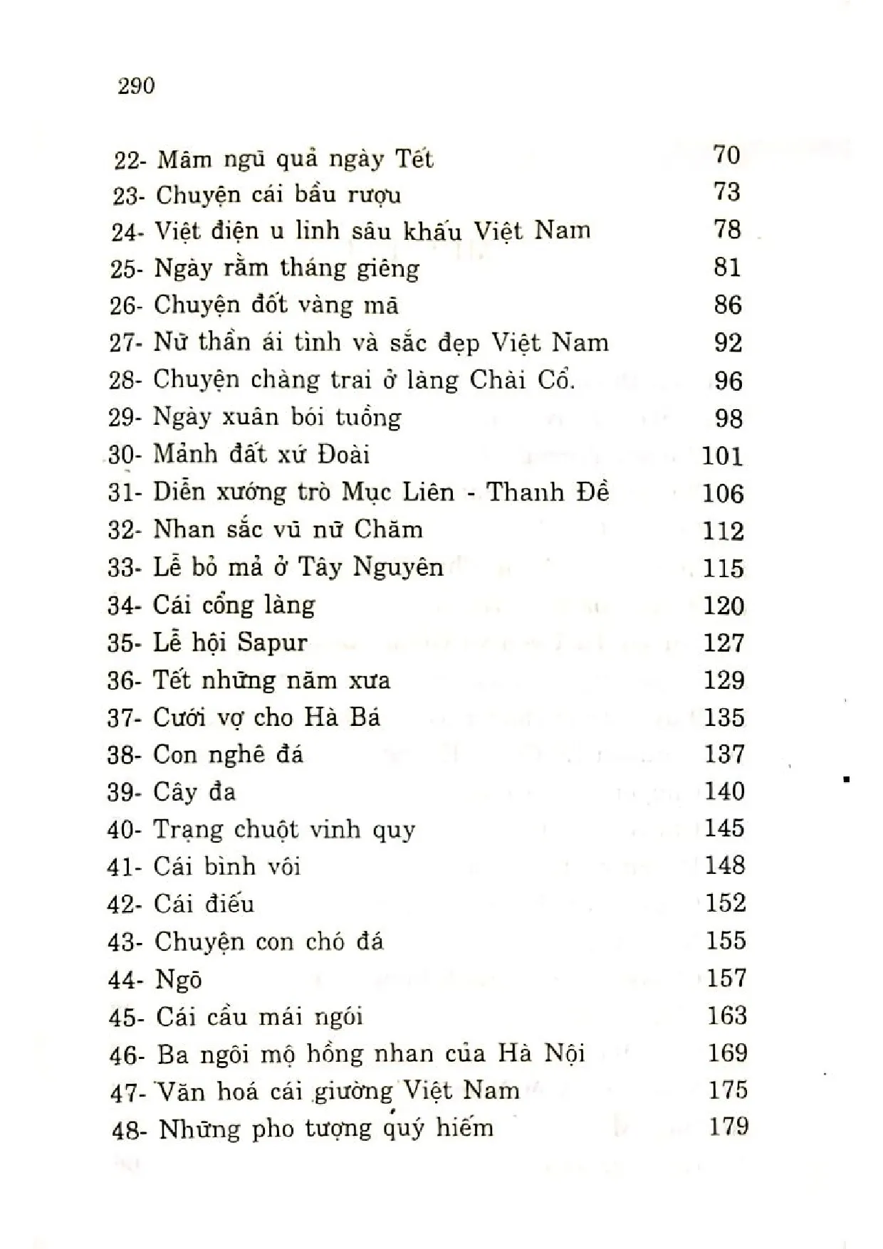 Mục lục chi tiết trang 1 sách Chuyện tâm linh Việt Nam