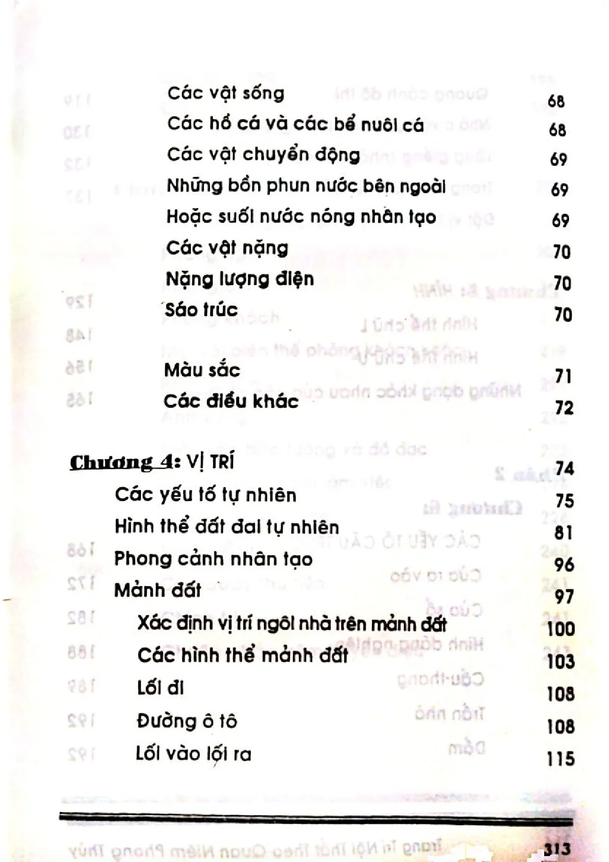 Mục lục chi tiết trang 1 sách Trang trí nội thất theo quan niệm phong thủy