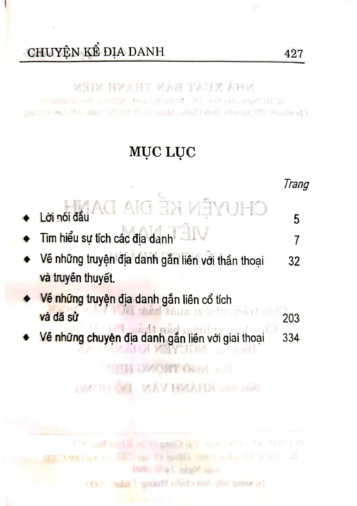 Trang bìa chính thức sách Chuyện kể địa danh Việt Nam