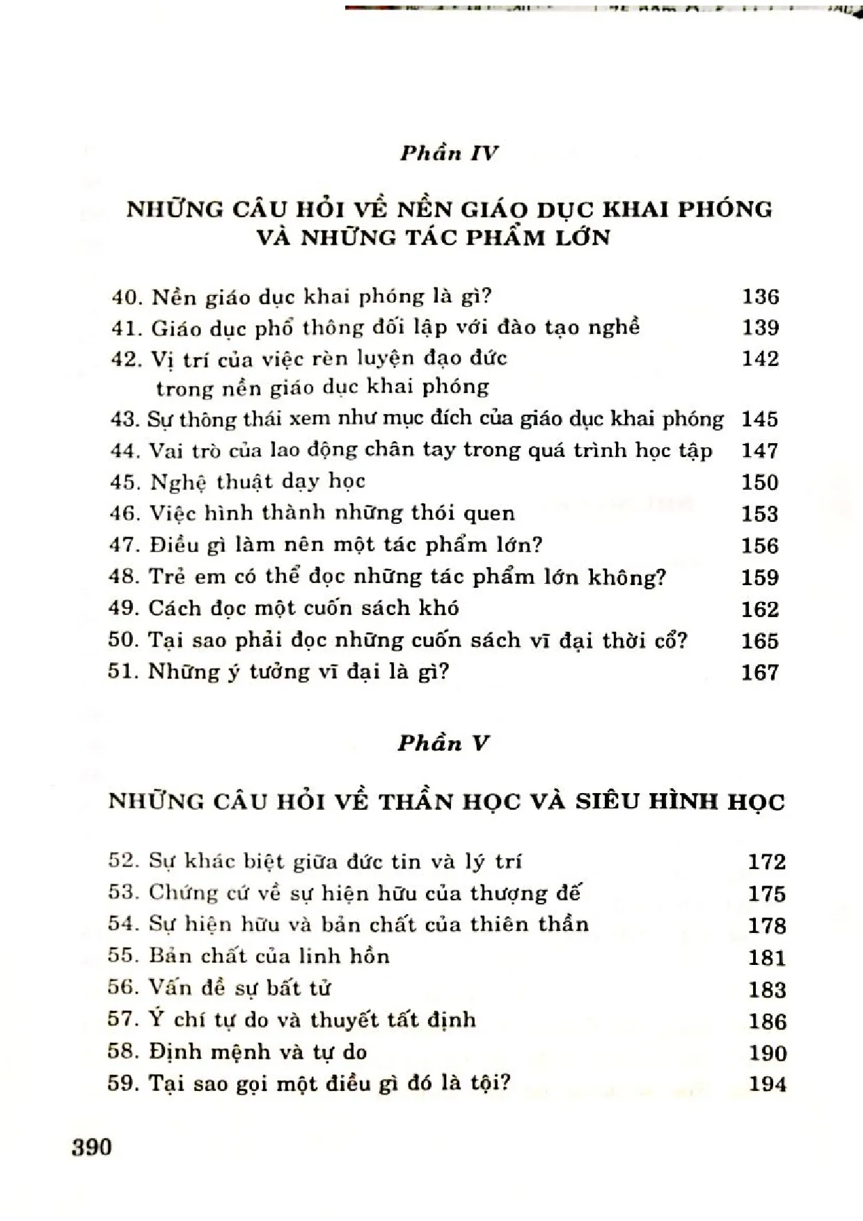Mục lục chi tiết trang 2 sách Những tư tưởng lớn từ những tác phẩm vĩ đại
