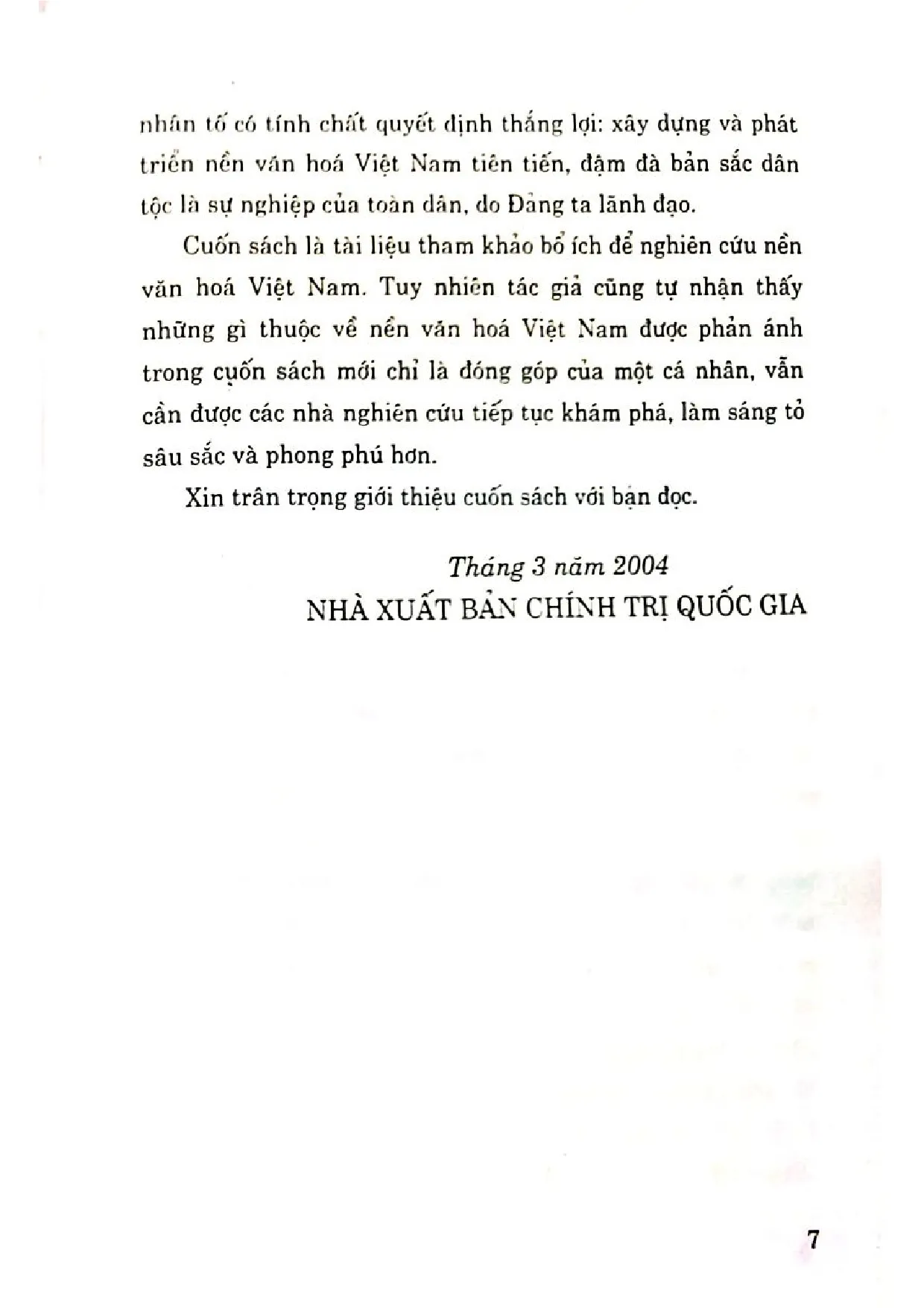 Nội dung trang phụ bản giới thiệu sách Góp phần nghiên cứu văn hóa Việt Nam dưới ánh sáng tư tưởng Hồ Chí Minh