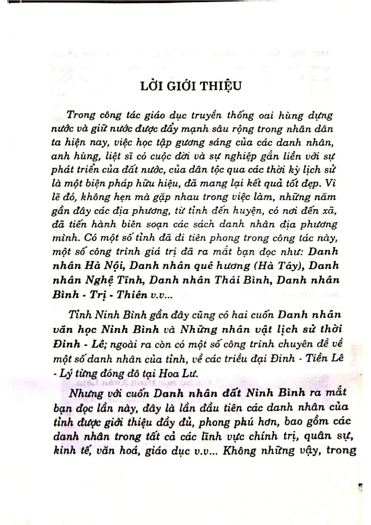 Nội dung mục lục và hình ảnh sách Danh nhân đất Ninh Bình - Trang 5