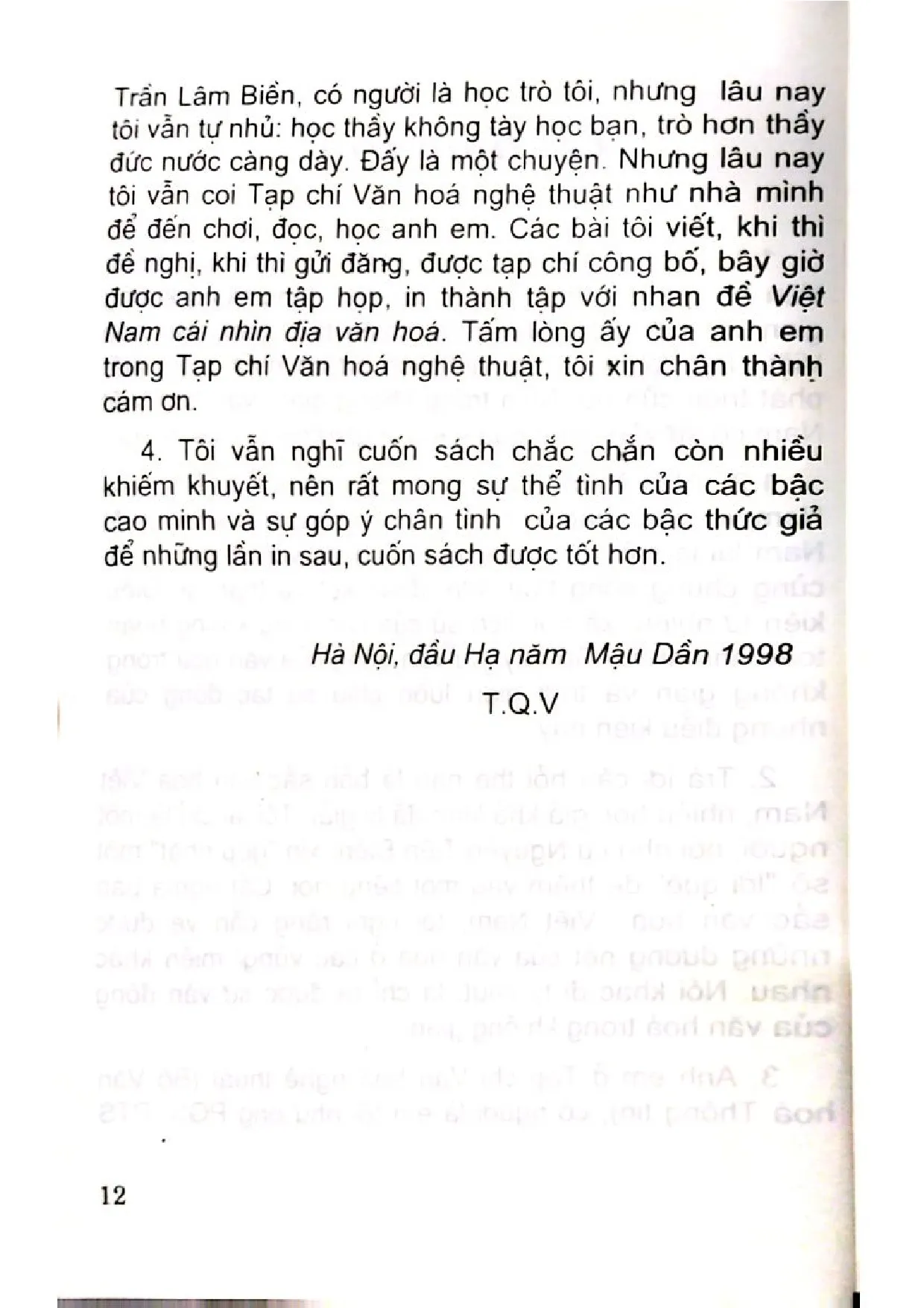 Nội dung trang phụ bản giới thiệu sách Việt Nam cái nhìn địa - văn hóa